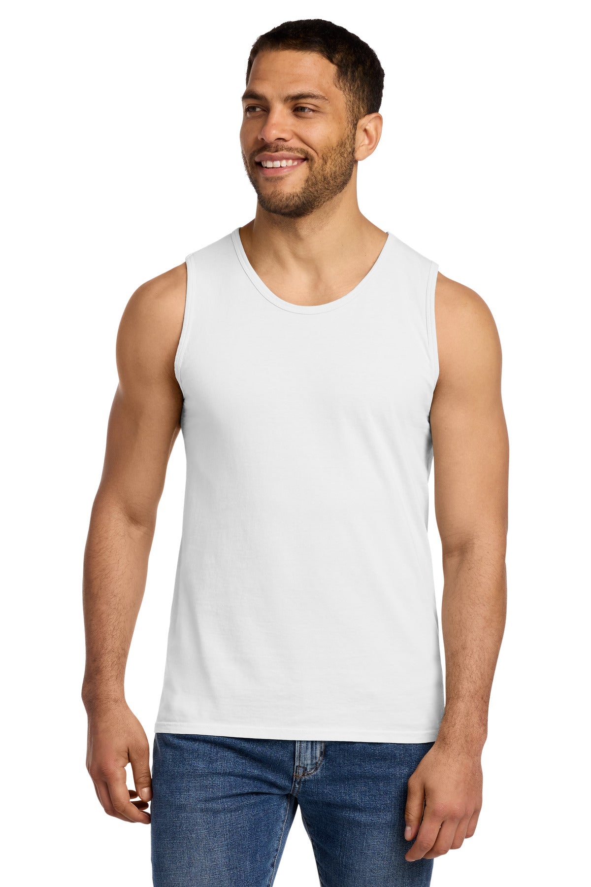Port & Co Beach Wash Garment-Dyed Tank. PC099TT - White - front