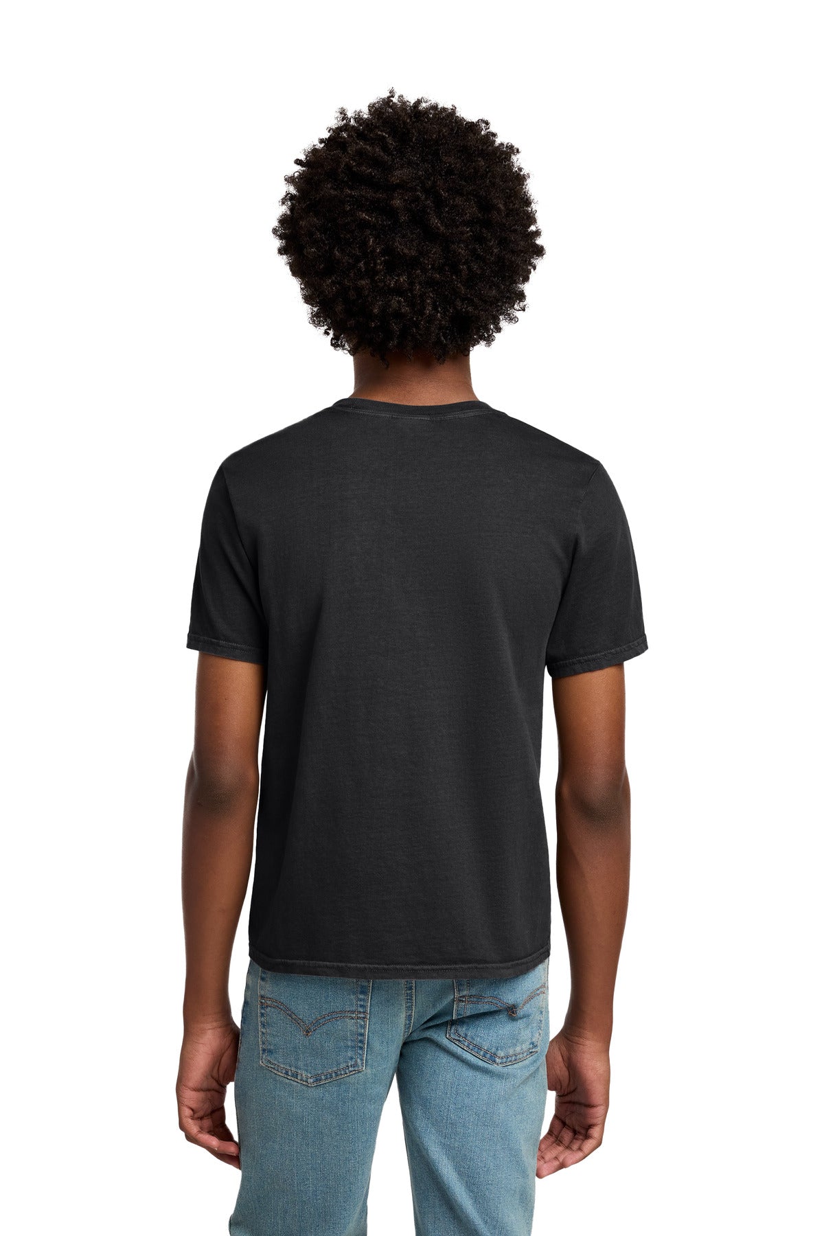 Port & Co Youth Beach Wash Garment-Dyed Tee. PC099Y - Black - back