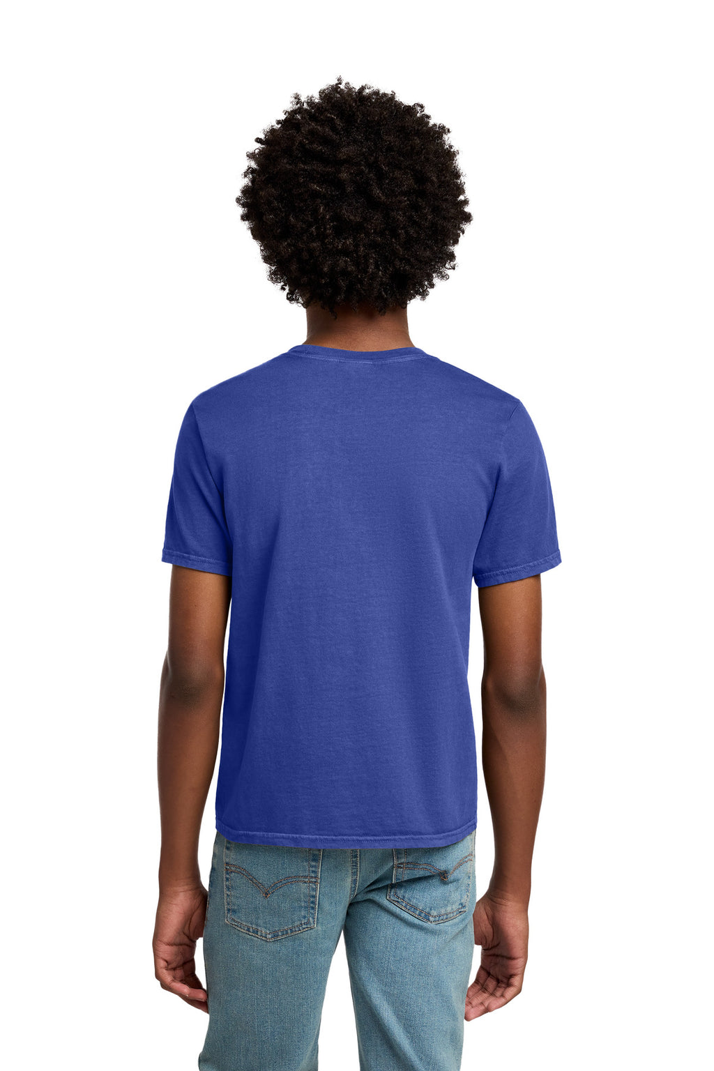 Port & Co Youth Beach Wash Garment-Dyed Tee. PC099Y - Blue Iris - back