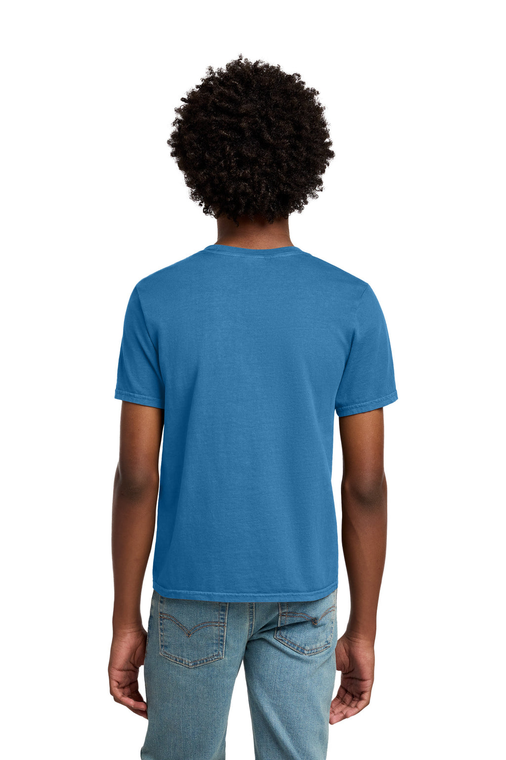 Port & Co Youth Beach Wash Garment-Dyed Tee. PC099Y - Blue Moon - back