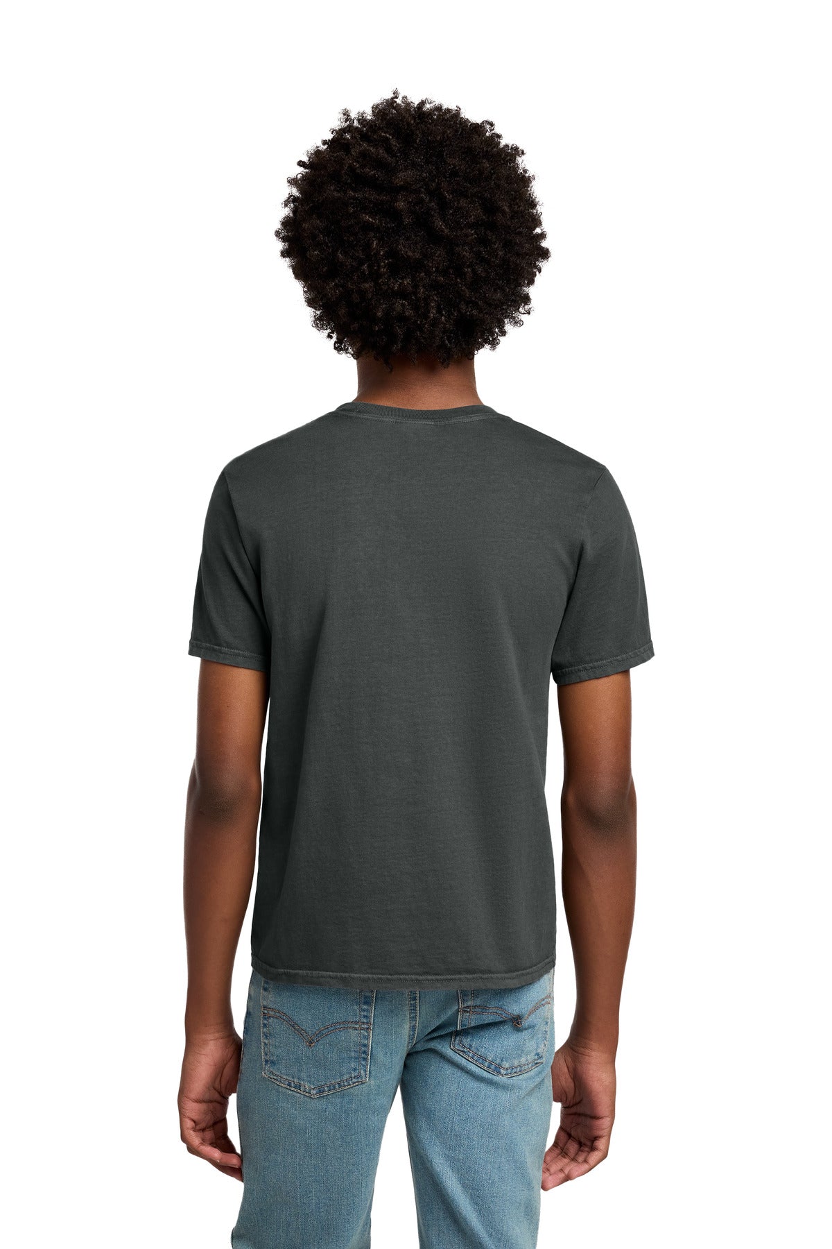 Port & Co Youth Beach Wash Garment-Dyed Tee. PC099Y - Coal - back