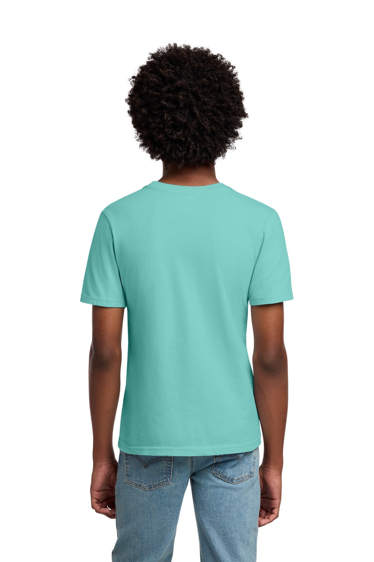 Port & Co Youth Beach Wash Garment-Dyed Tee. PC099Y - Cool Mint - back