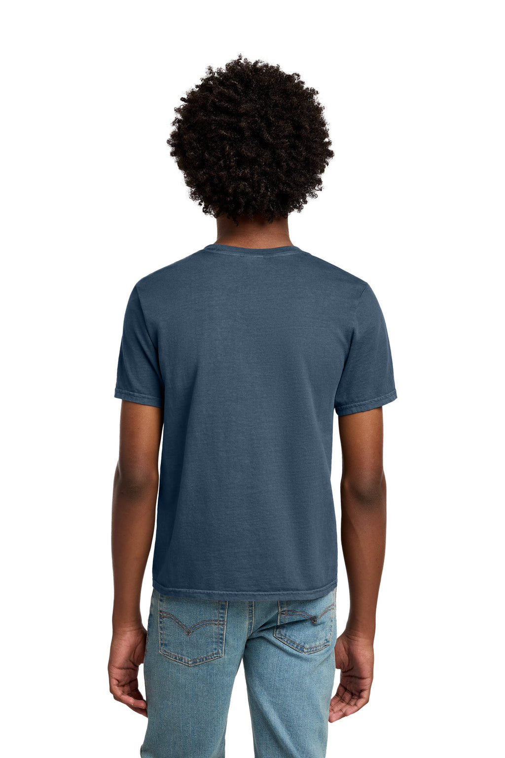 Port & Co Youth Beach Wash Garment-Dyed Tee. PC099Y - Denim Blue - back