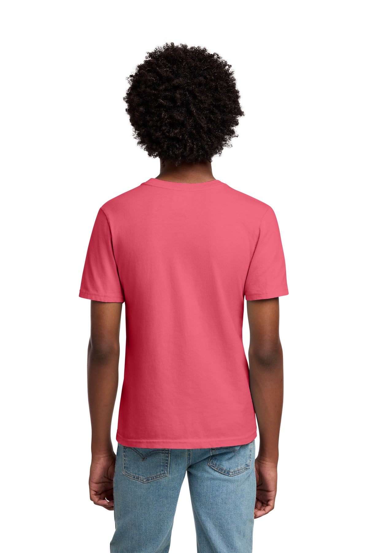 Port & Co Youth Beach Wash Garment-Dyed Tee. PC099Y - Fruit Punch - back