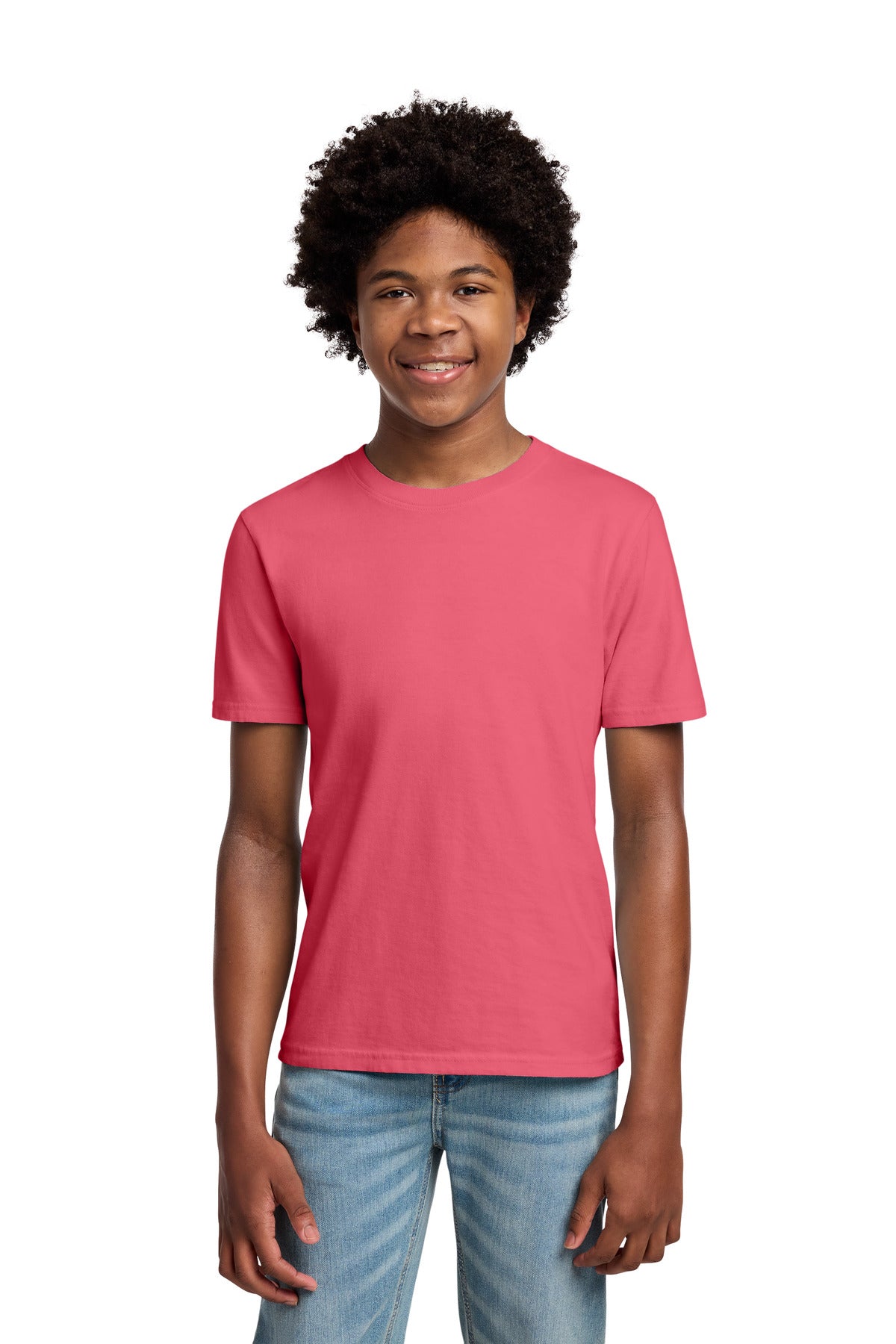 Port & Co Youth Beach Wash Garment-Dyed Tee. PC099Y - Fruit Punch - front