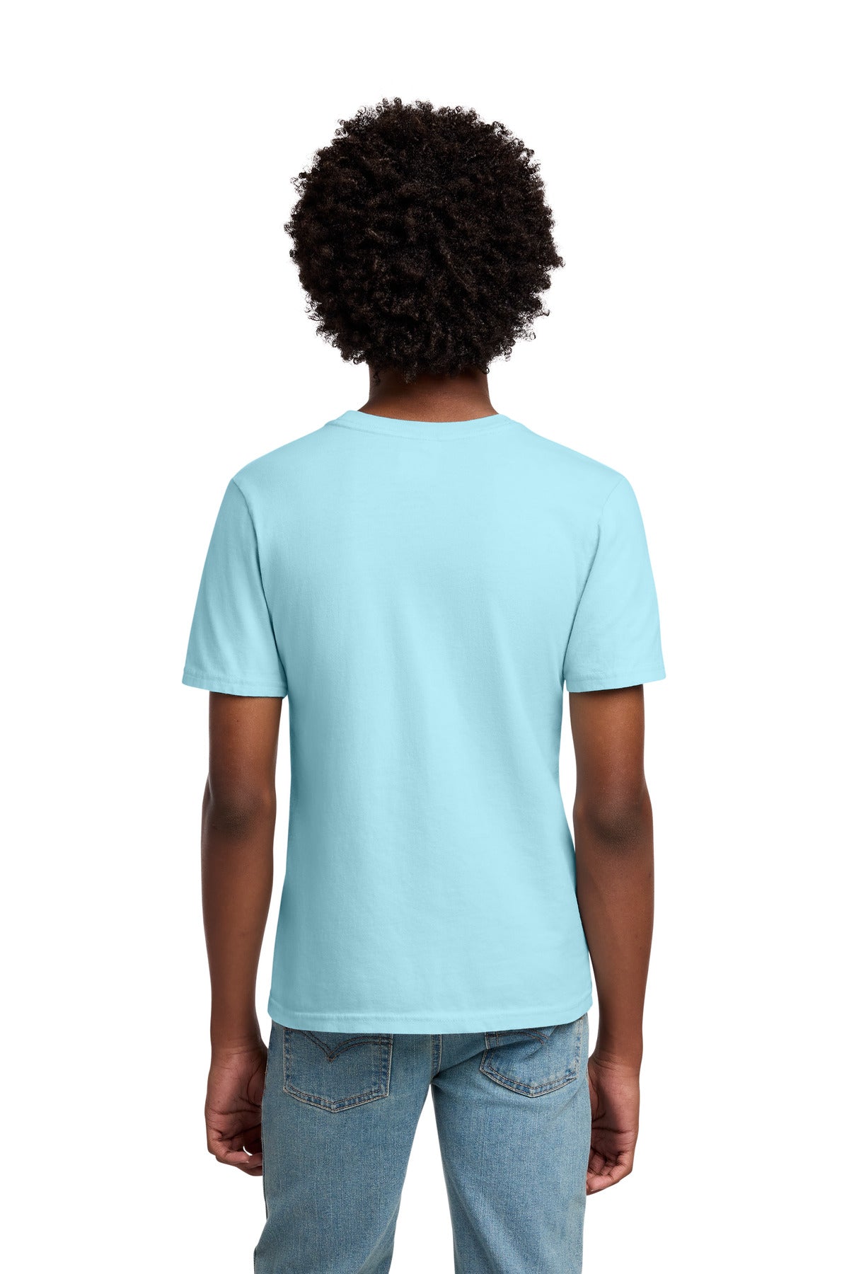 Port & Co Youth Beach Wash Garment-Dyed Tee. PC099Y - Glacier - back