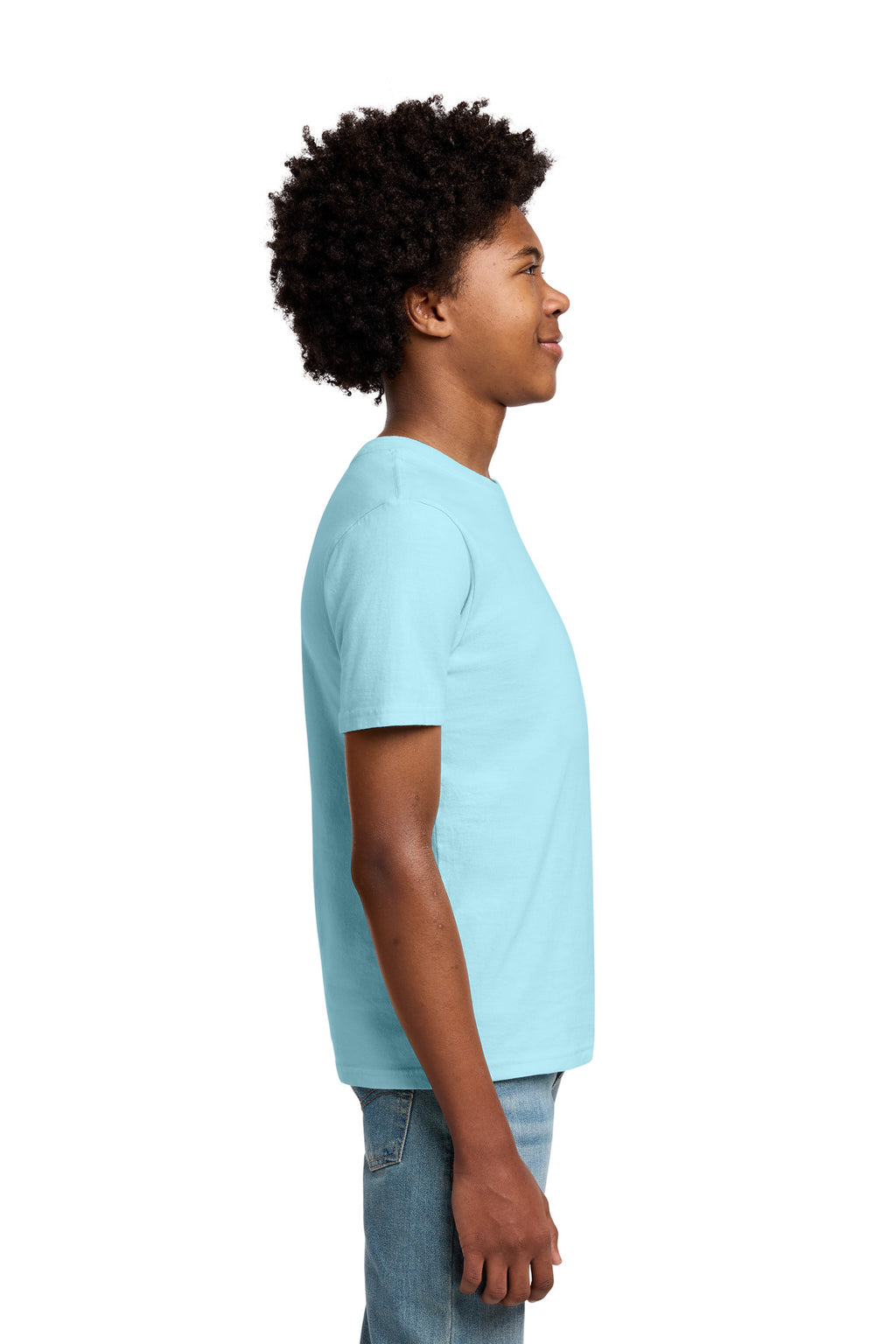 Port & Co Youth Beach Wash Garment-Dyed Tee. PC099Y - Glacier - side