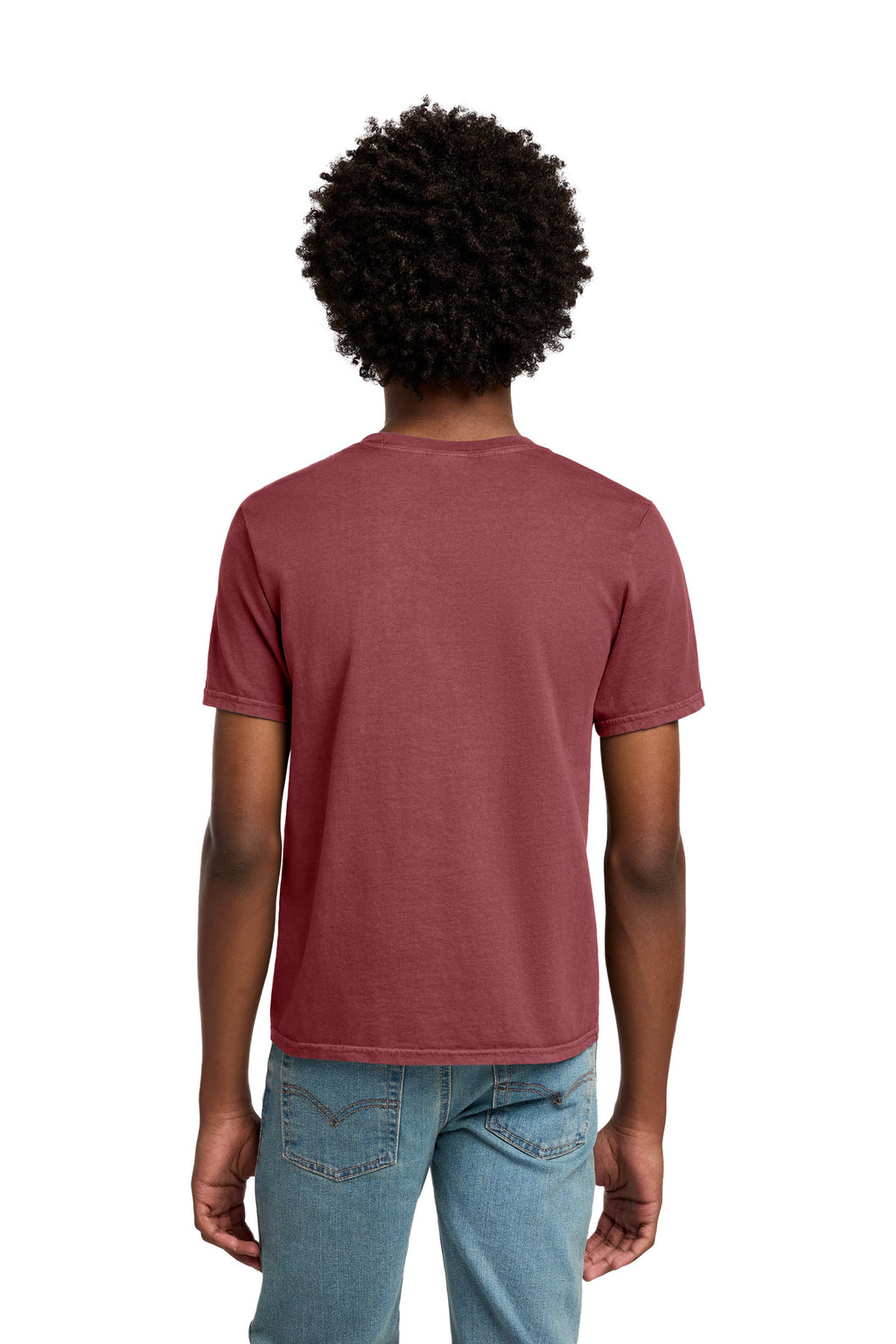 Port & Co Youth Beach Wash Garment-Dyed Tee. PC099Y - Merlot - back