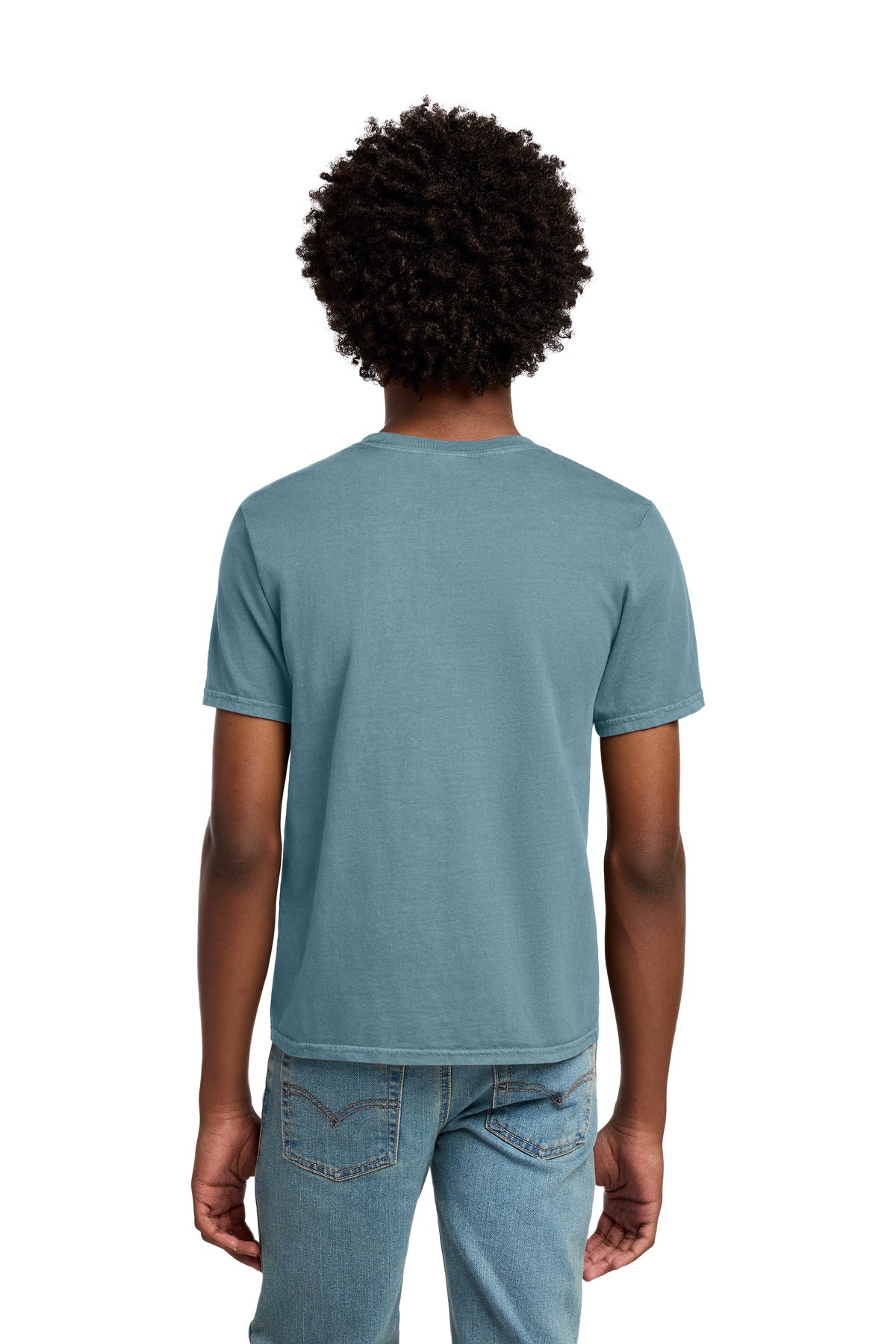 Port & Co Youth Beach Wash Garment-Dyed Tee. PC099Y - Mist - back