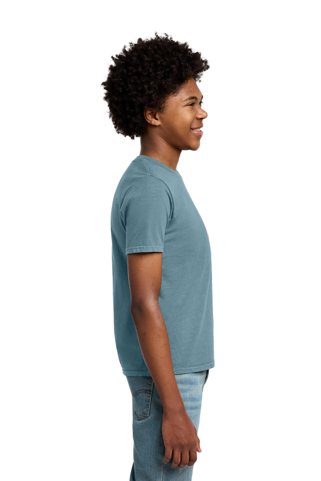 Port & Co Youth Beach Wash Garment-Dyed Tee. PC099Y - Mist - side