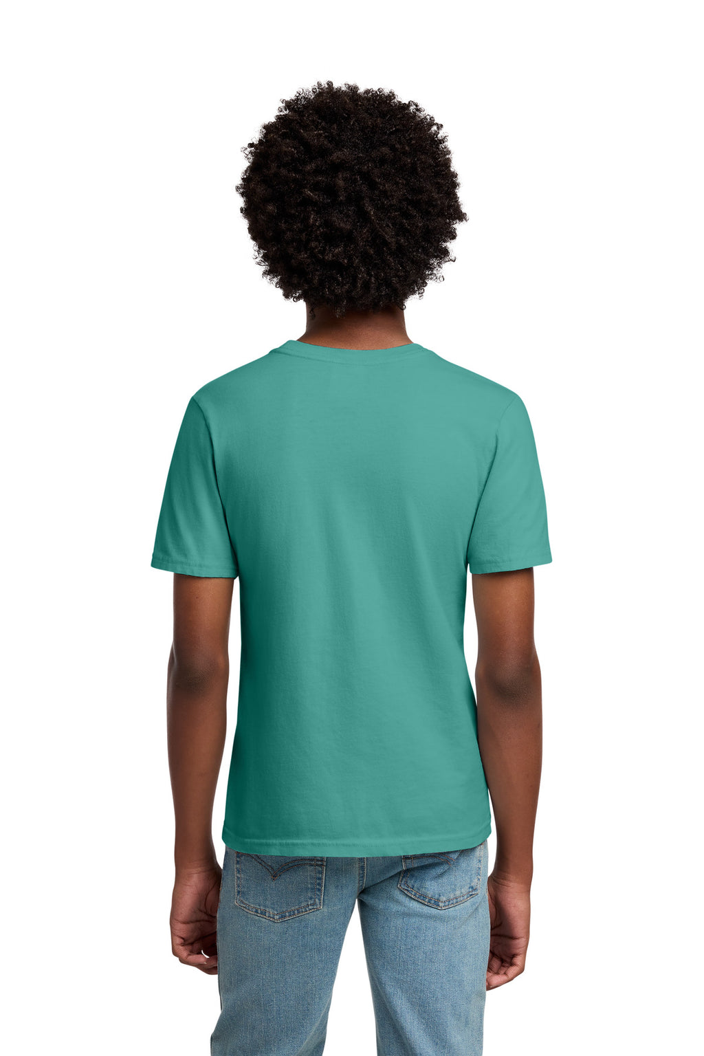 Port & Co Youth Beach Wash Garment-Dyed Tee. PC099Y - Peacock - back