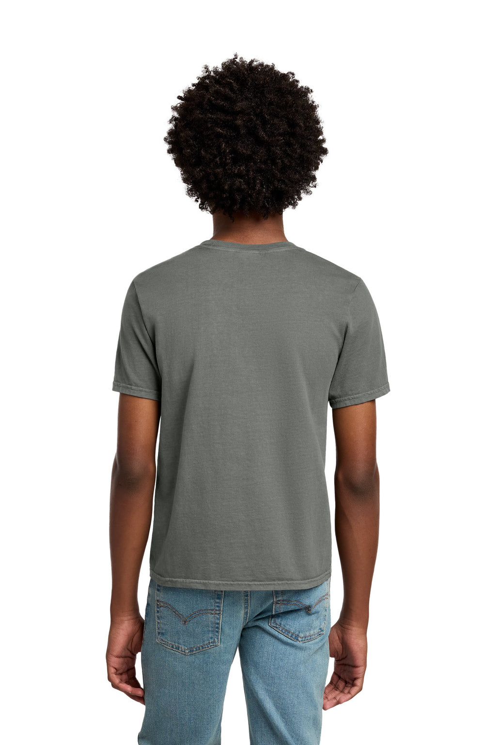 Port & Co Youth Beach Wash Garment-Dyed Tee. PC099Y - Pewter - back