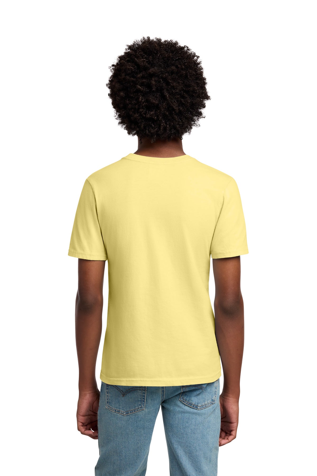 Port & Co Youth Beach Wash Garment-Dyed Tee. PC099Y - Popcorn - back