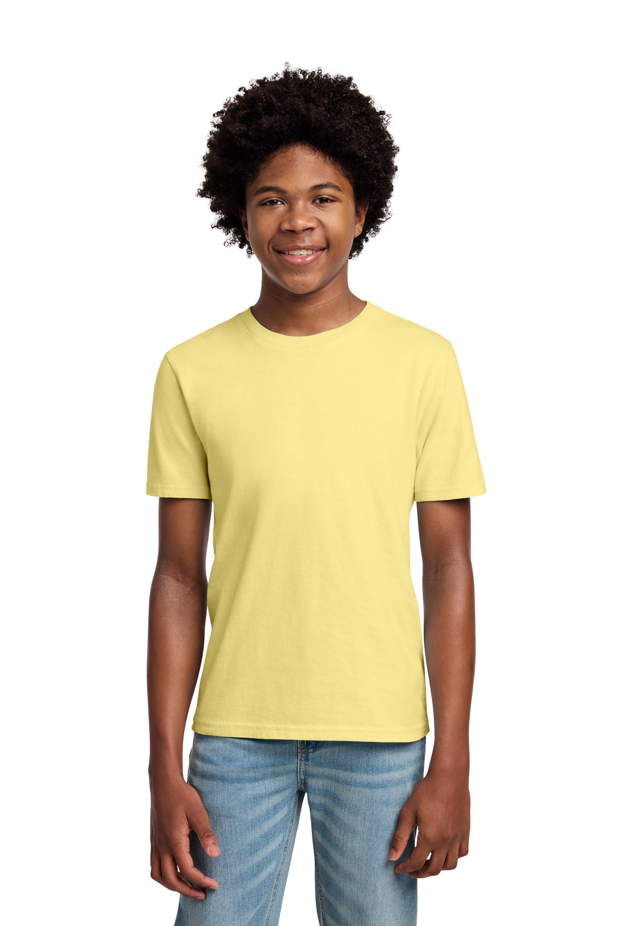 Port & Co Youth Beach Wash Garment-Dyed Tee. PC099Y - Popcorn - front