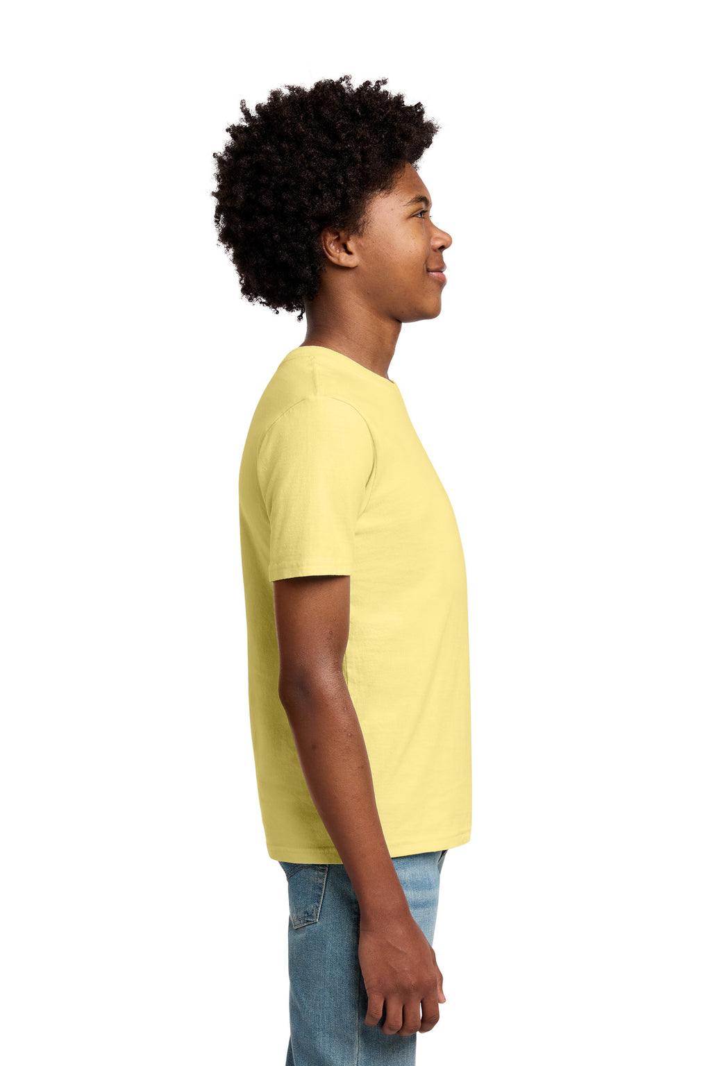 Port & Co Youth Beach Wash Garment-Dyed Tee. PC099Y - Popcorn - side