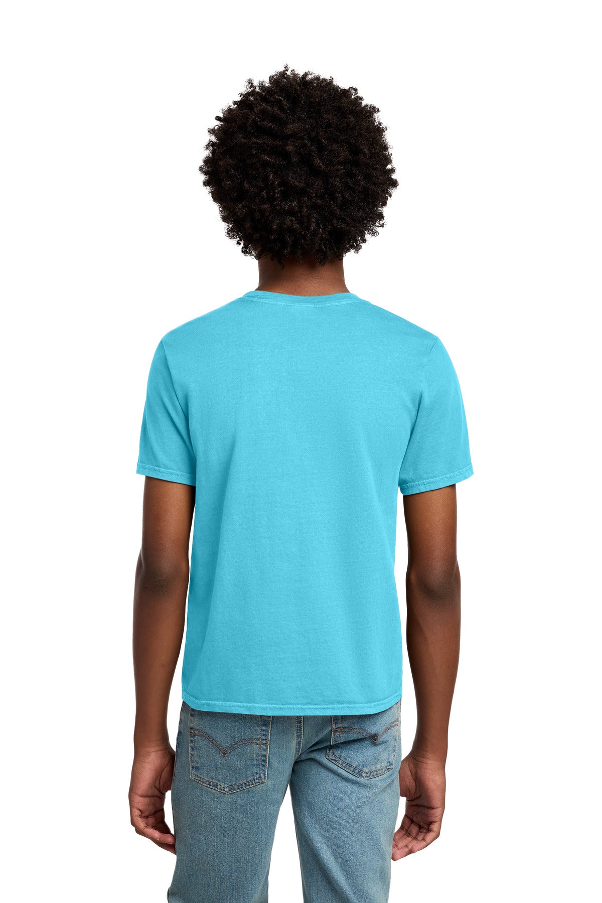 Port & Co Youth Beach Wash Garment-Dyed Tee. PC099Y - Tidal Wave - back