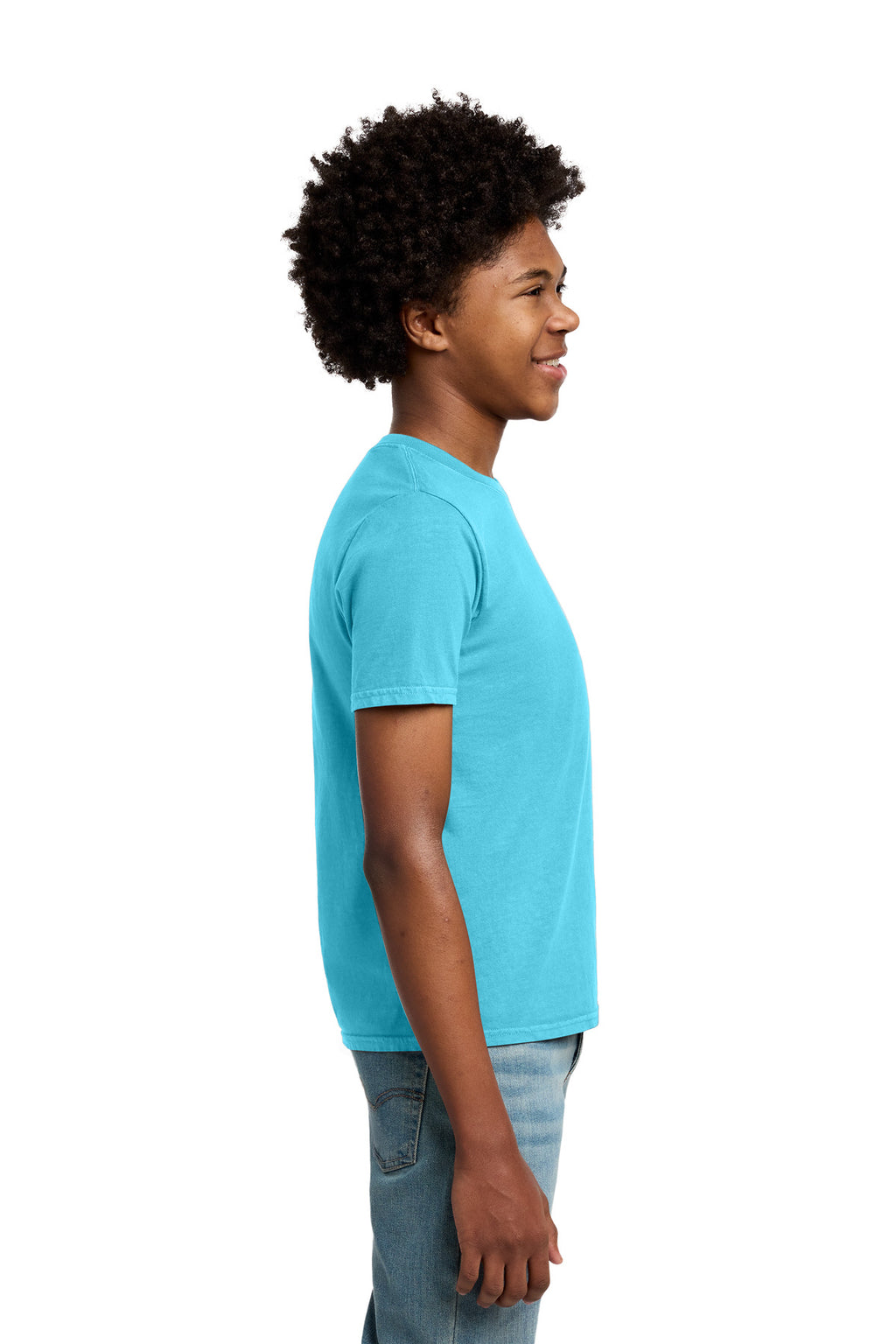 Port & Co Youth Beach Wash Garment-Dyed Tee. PC099Y - Tidal Wave - side