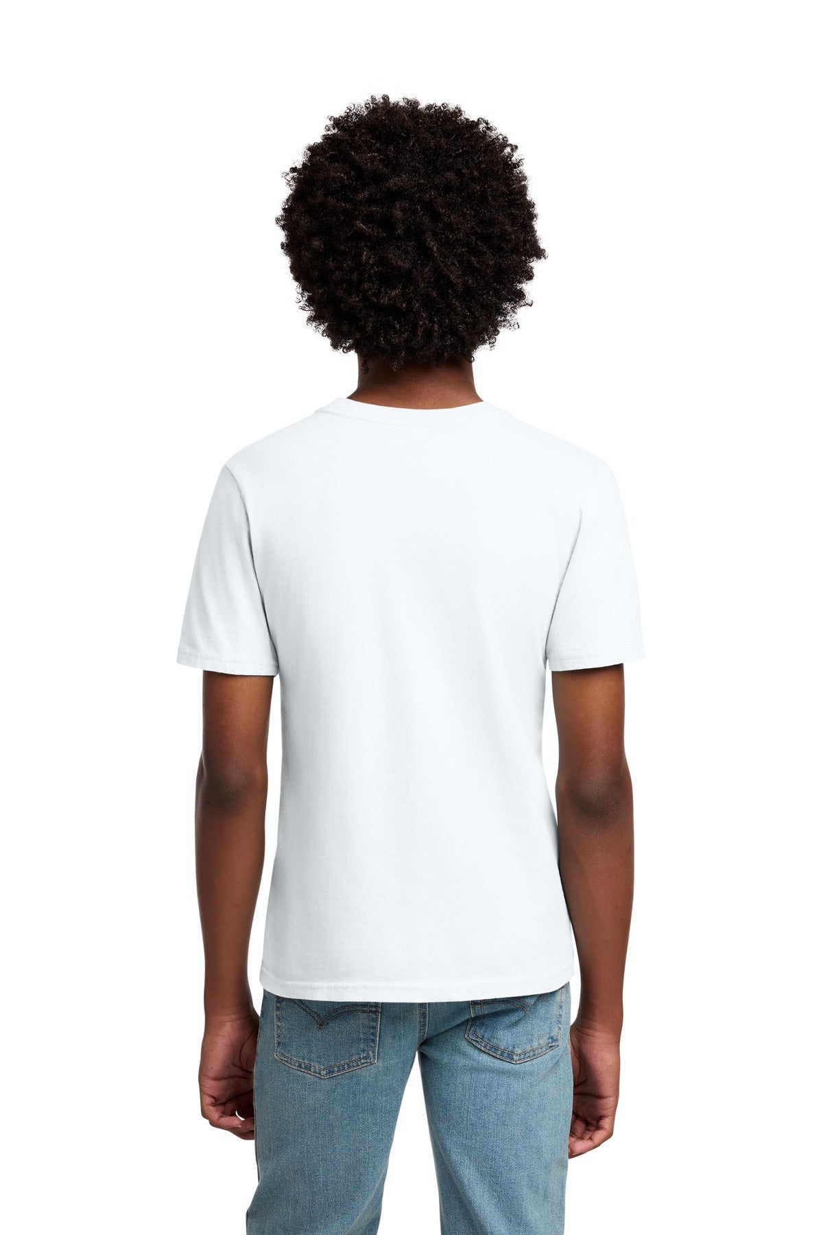 Port & Co Youth Beach Wash Garment-Dyed Tee. PC099Y - White - back