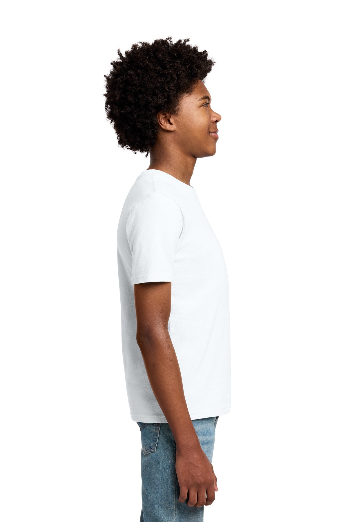 Port & Co Youth Beach Wash Garment-Dyed Tee. PC099Y - White - side