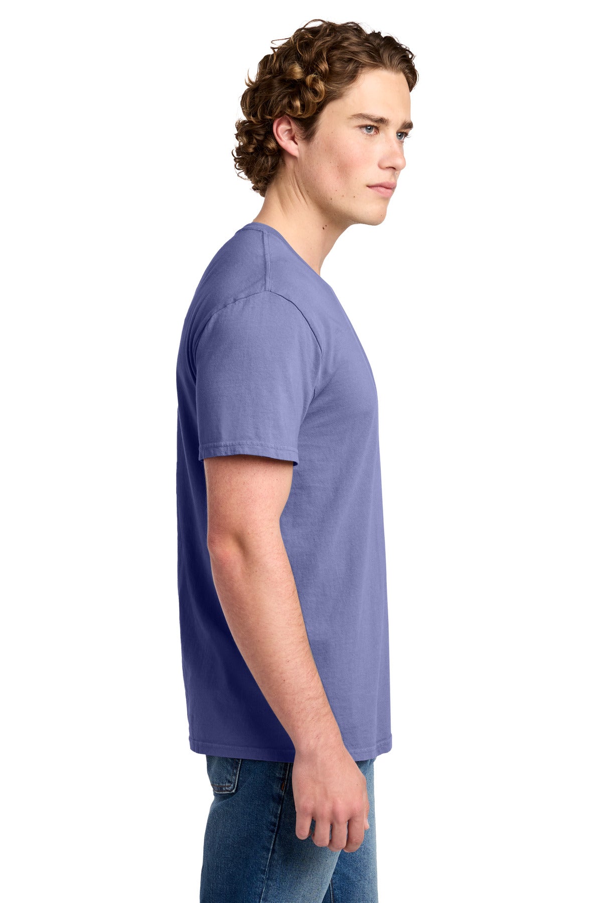 Port & Co Beach Wash Garment-Dyed Tee. PC099 - Amethyst - side