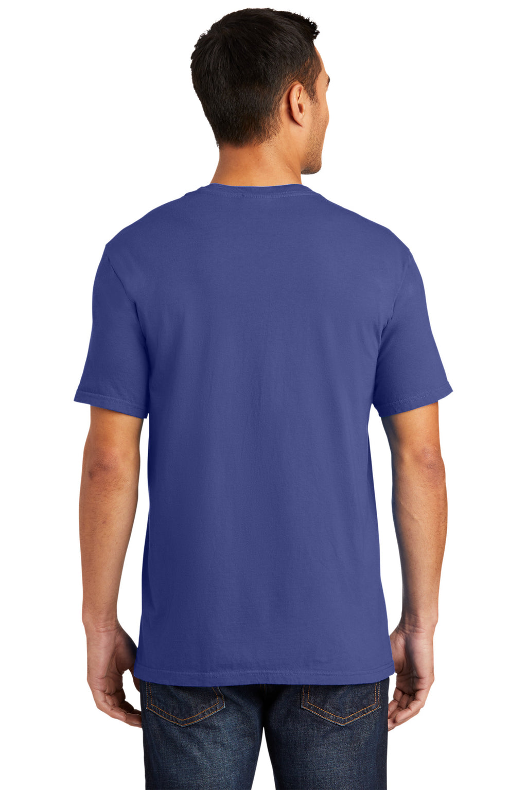 Port & Co Beach Wash Garment-Dyed Tee. PC099 - Blue Iris - back