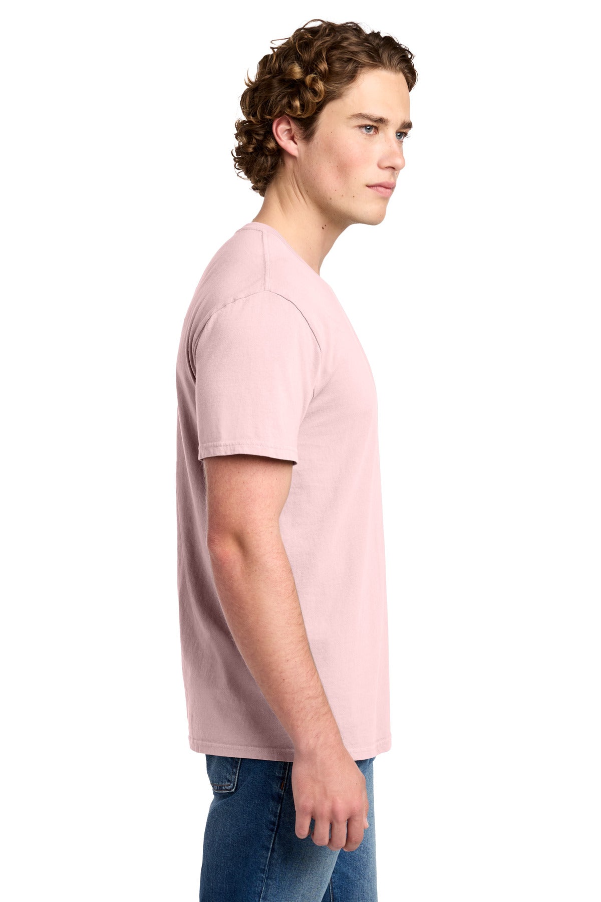 Port & Co Beach Wash Garment-Dyed Tee. PC099 - Cherry Blossom - side