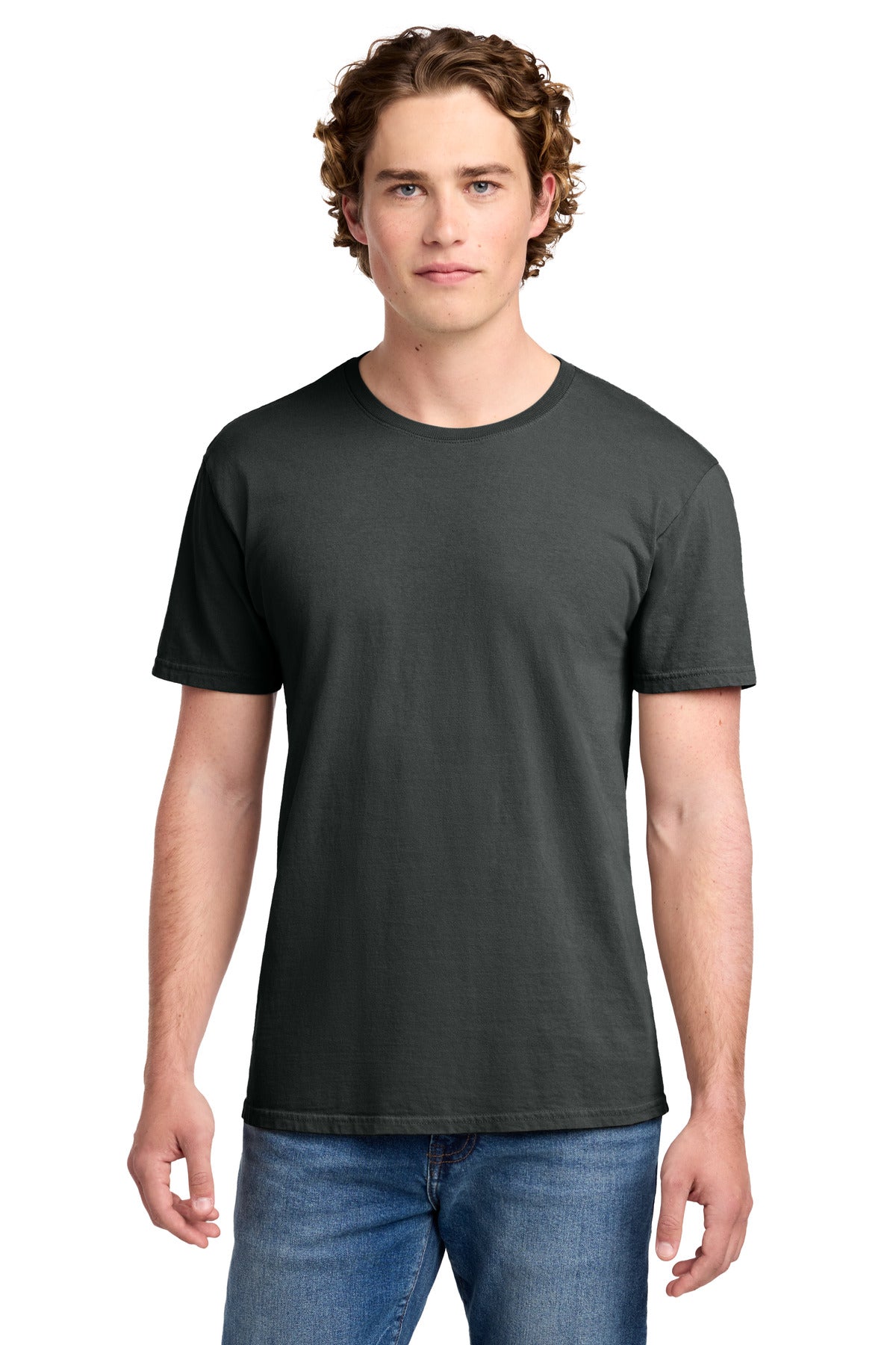 Port & Co Beach Wash Garment-Dyed Tee. PC099 - Coal - front