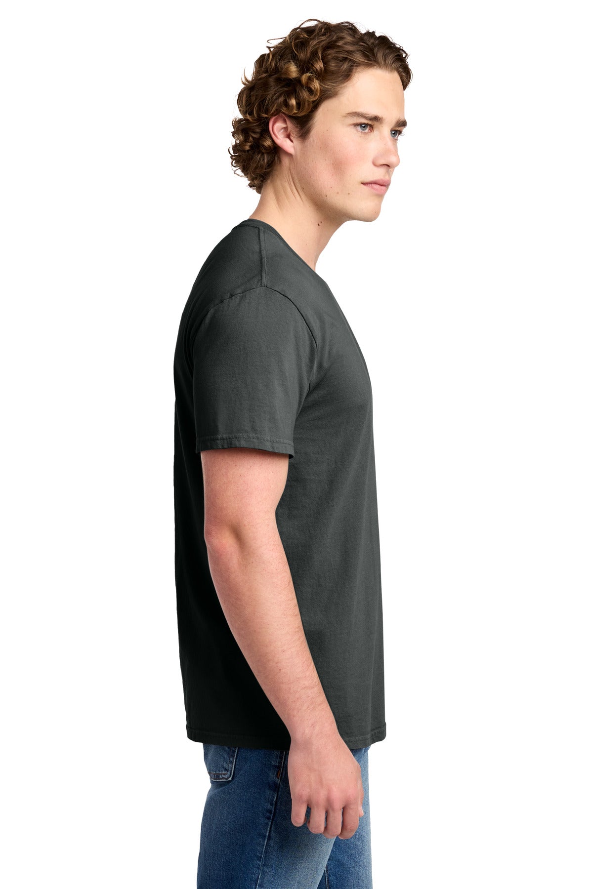 Port & Co Beach Wash Garment-Dyed Tee. PC099 - Coal - side