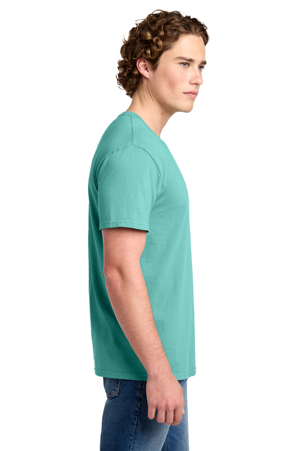 Port & Co Beach Wash Garment-Dyed Tee. PC099 - Cool Mint - side