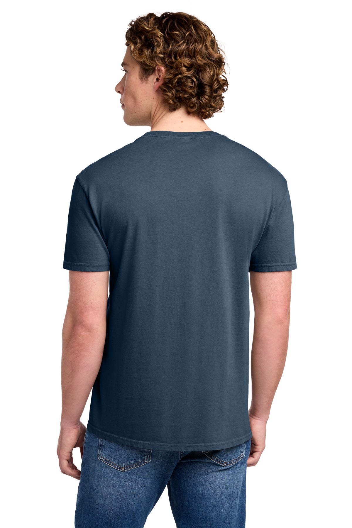 Port & Co Beach Wash Garment-Dyed Tee. PC099 - Denim Blue - back