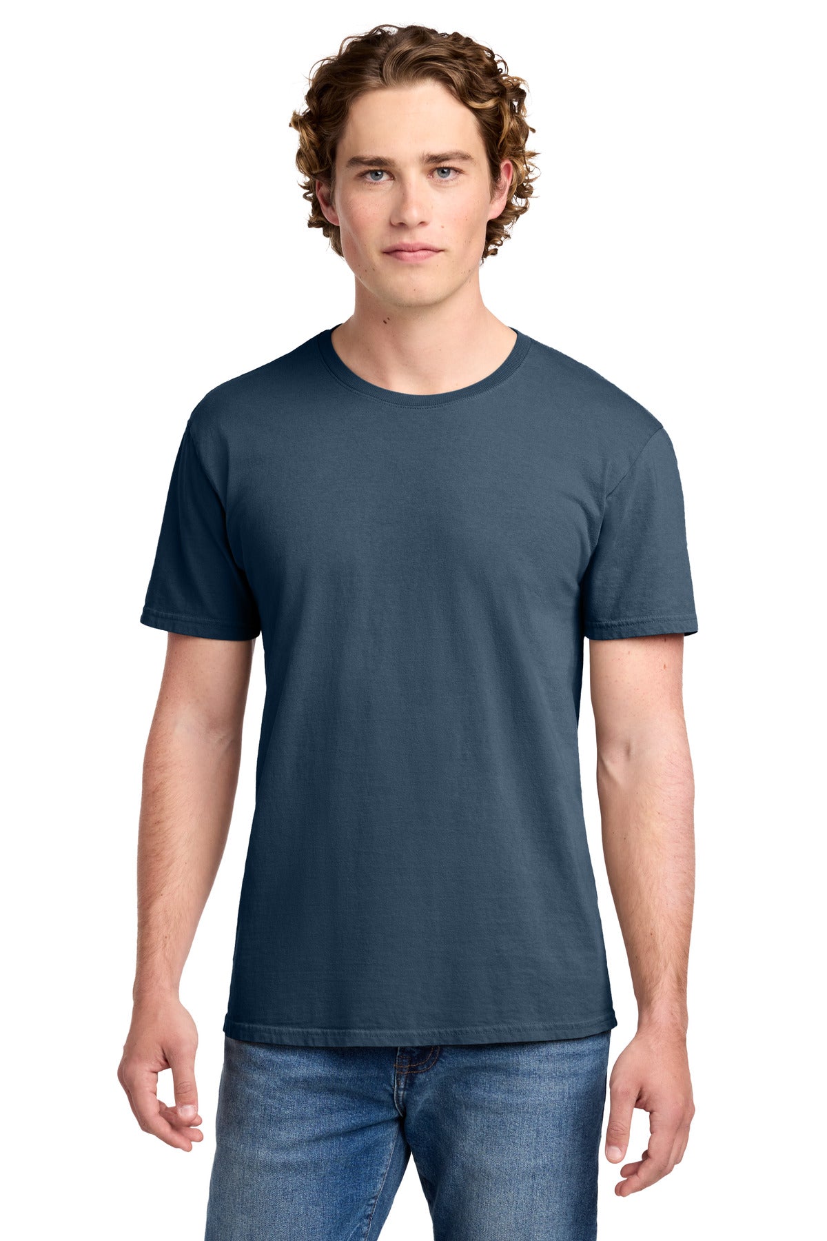 Port & Co Beach Wash Garment-Dyed Tee. PC099 - Denim Blue - front