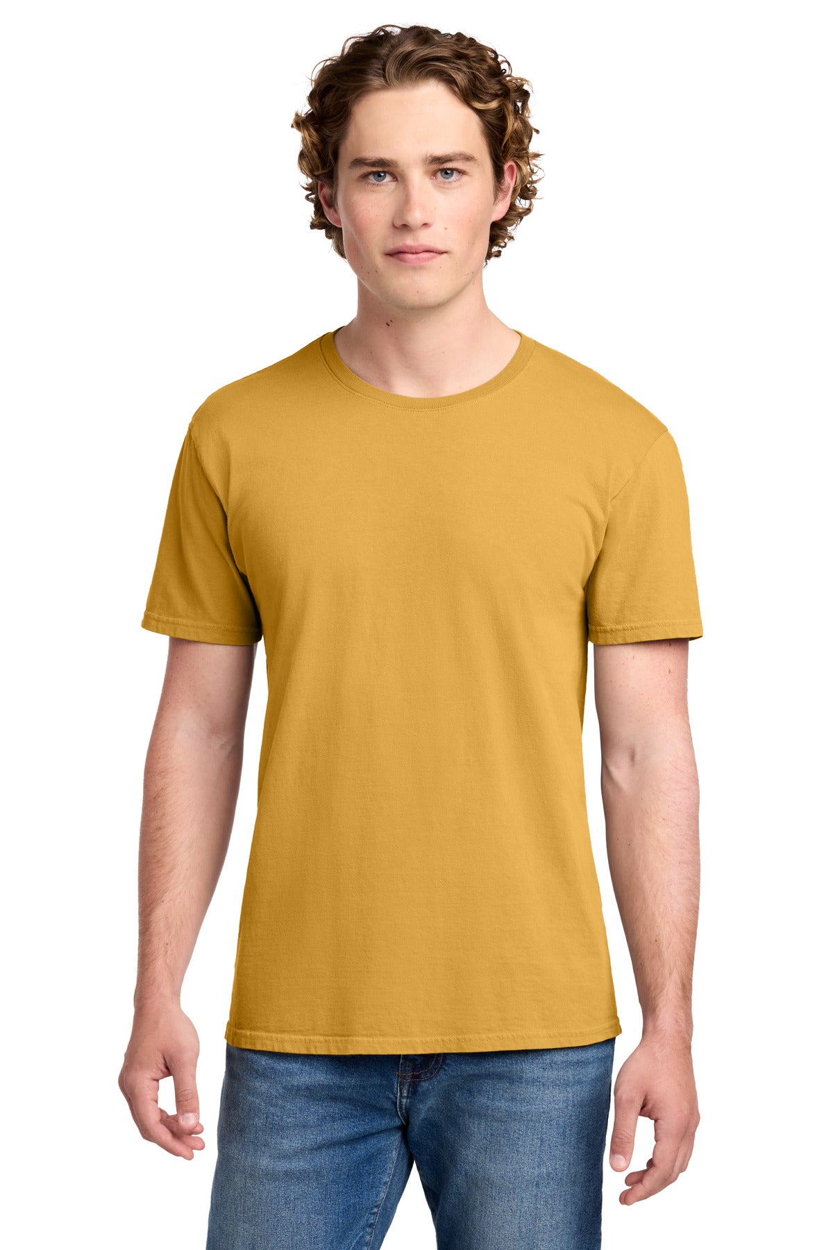 Port & Co Beach Wash Garment-Dyed Tee. PC099 - Dijon - front