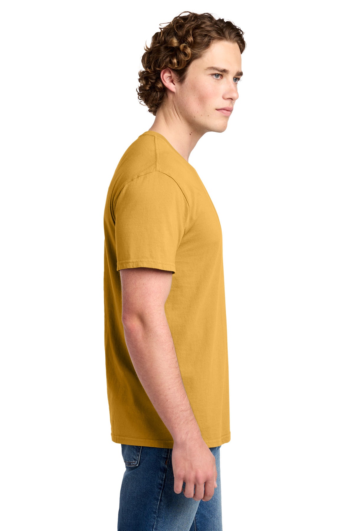 Port & Co Beach Wash Garment-Dyed Tee. PC099 - Dijon - side