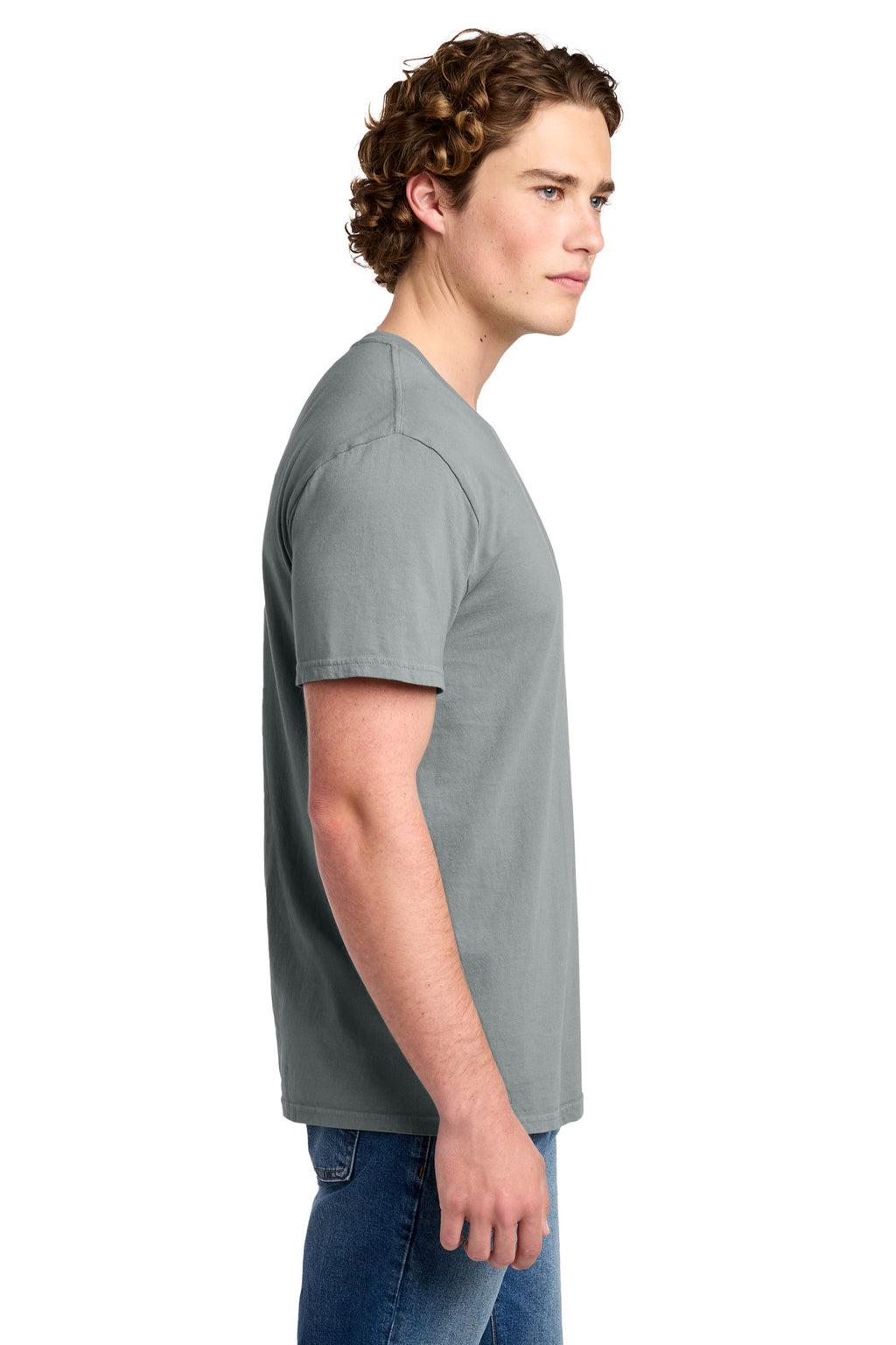 Port & Co Beach Wash Garment-Dyed Tee. PC099 - Dove Grey - side