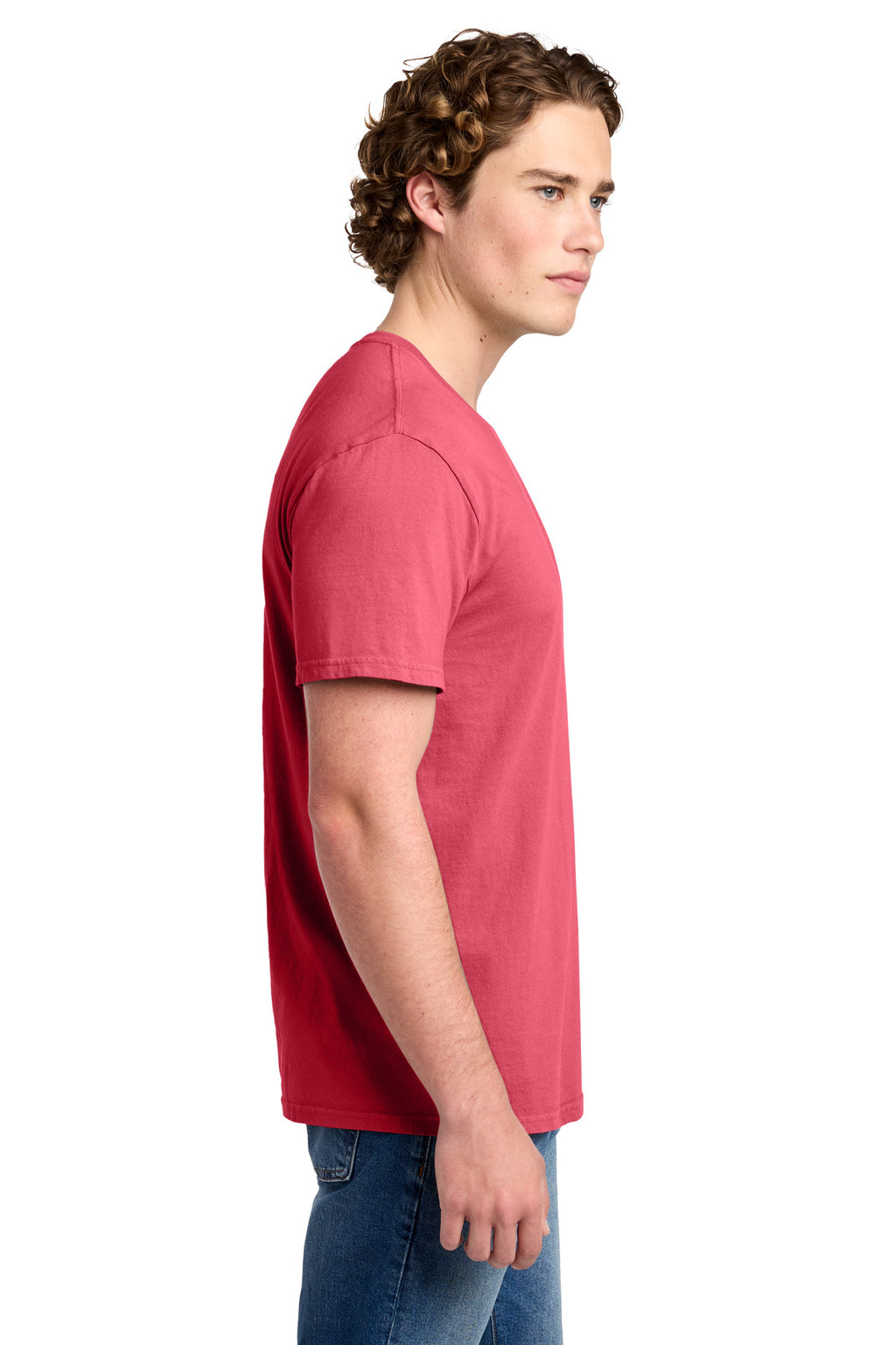 Port & Co Beach Wash Garment-Dyed Tee. PC099 - Fruit Punch - side