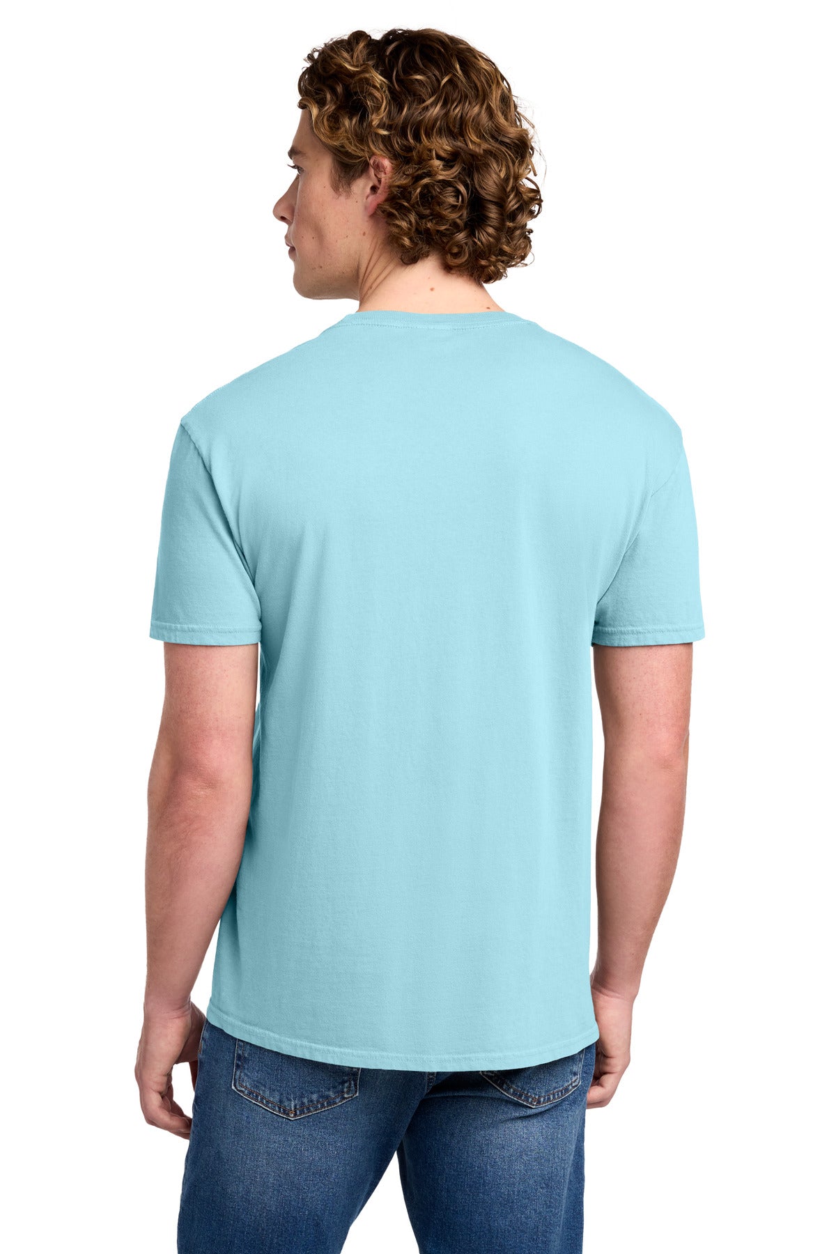 Port & Co Beach Wash Garment-Dyed Tee. PC099 - Glacier - back