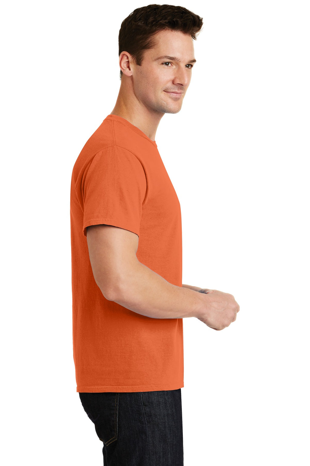 Port & Co Beach Wash Garment-Dyed Tee. PC099 - Gold Fish - side