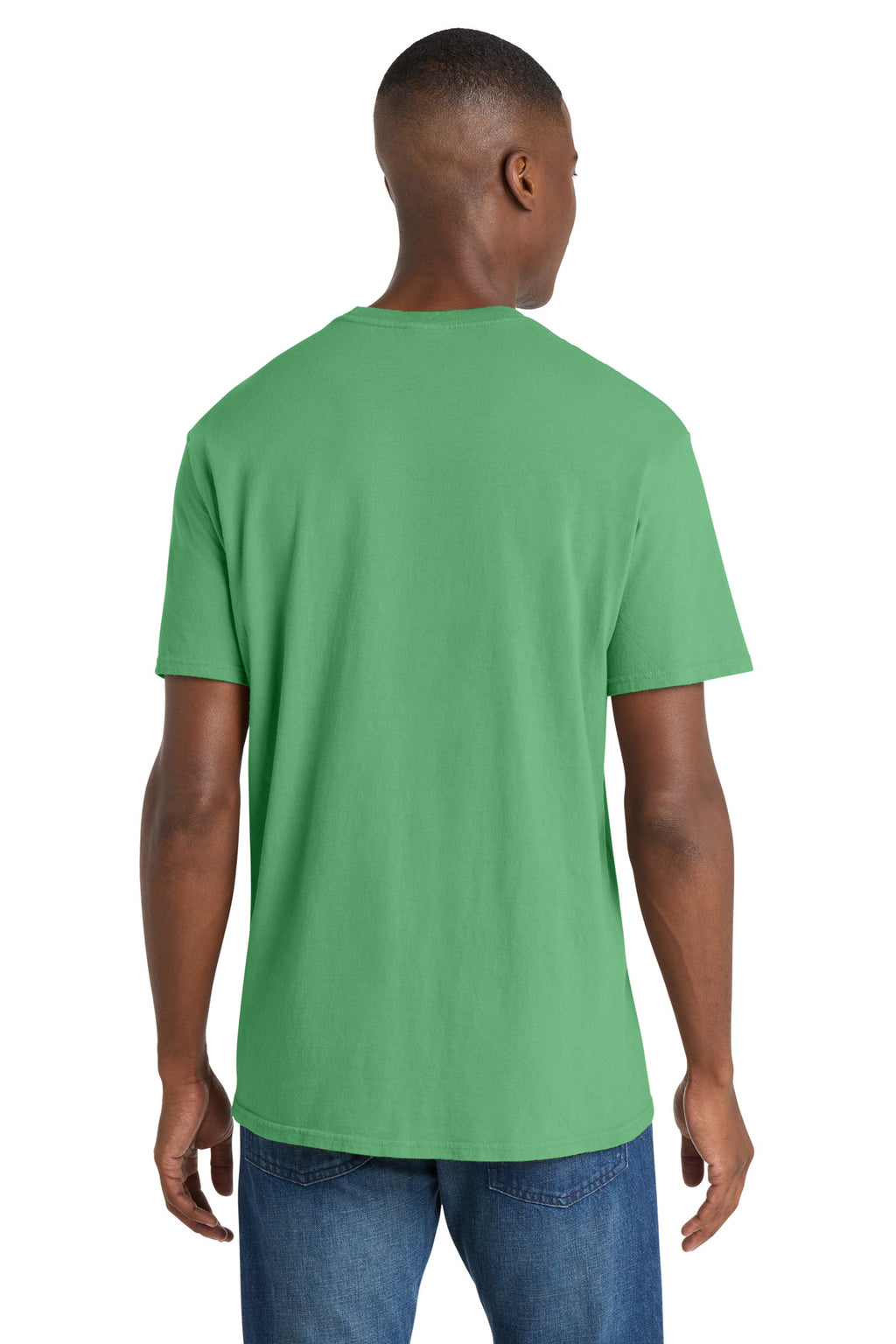 Port & Co Beach Wash Garment-Dyed Tee. PC099 - Guacamole - back