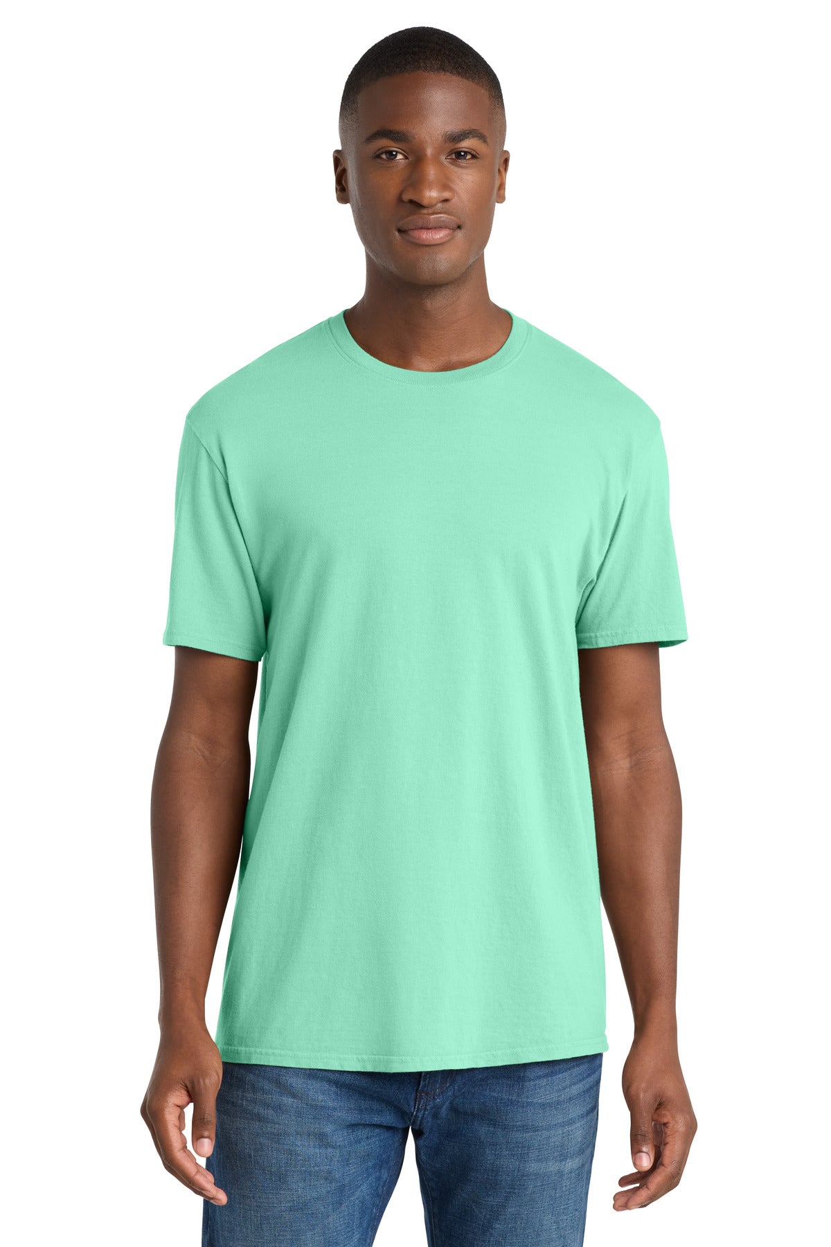 Port & Co Beach Wash Garment-Dyed Tee. PC099 - Jadeite - front