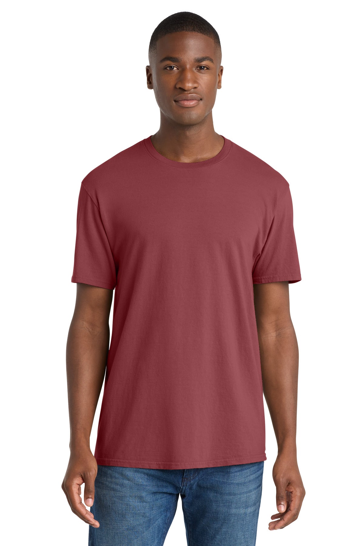 Port & Co Beach Wash Garment-Dyed Tee. PC099 - Merlot - front