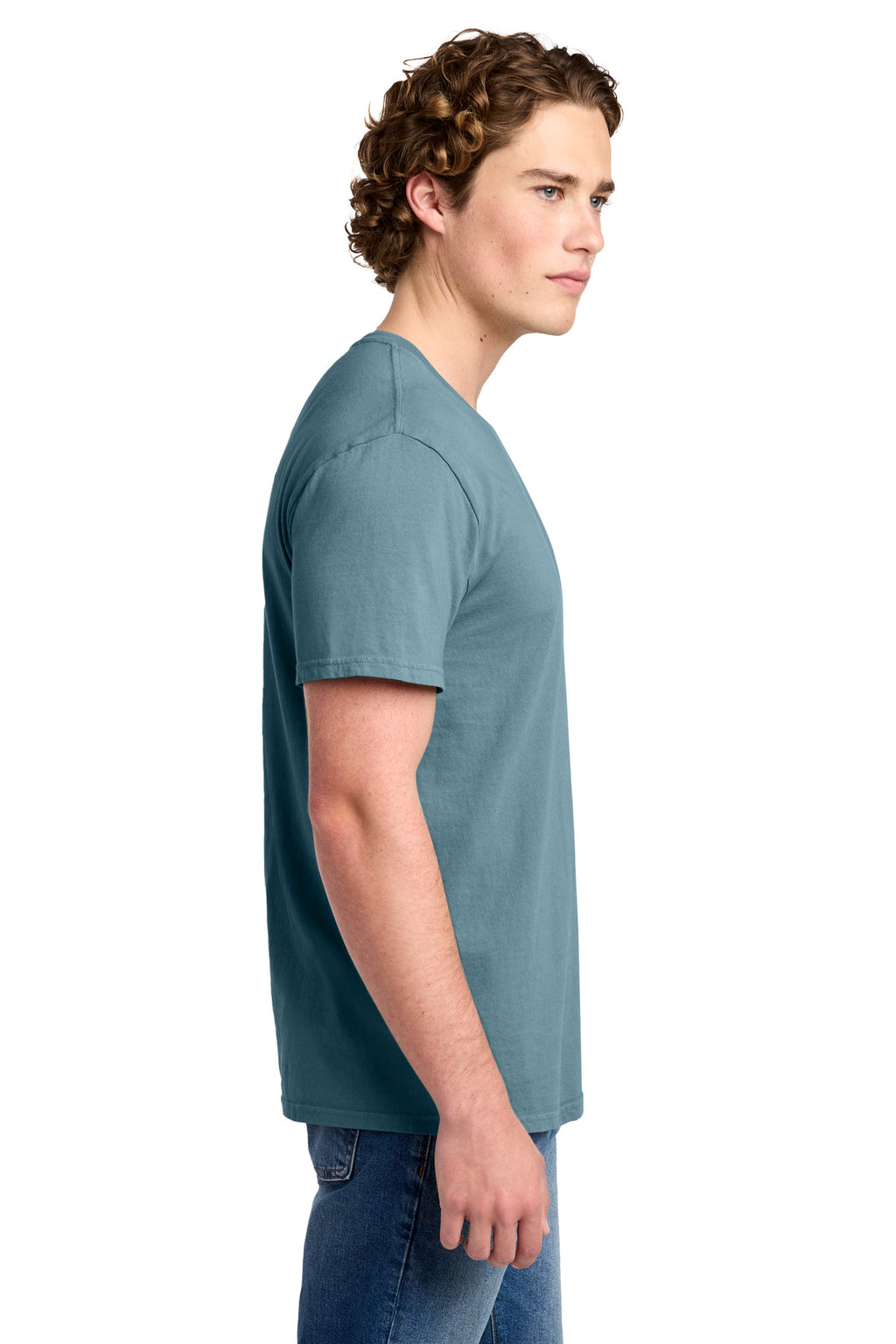 Port & Co Beach Wash Garment-Dyed Tee. PC099 - Mist - side