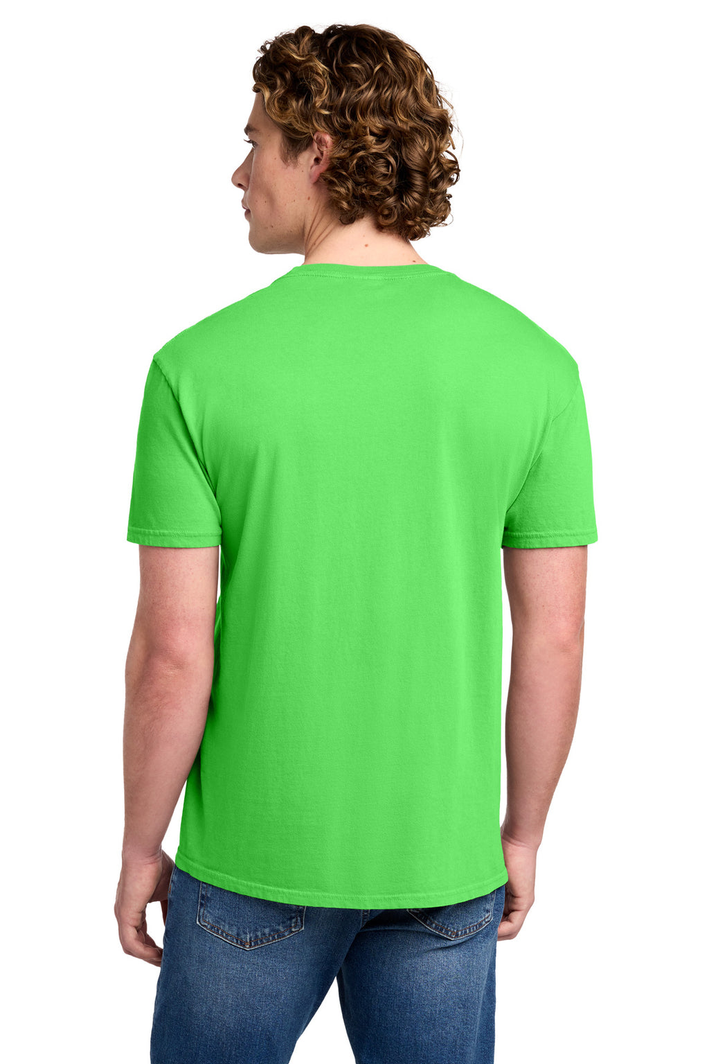 Port & Co Beach Wash Garment-Dyed Tee. PC099 - Neon Green - back