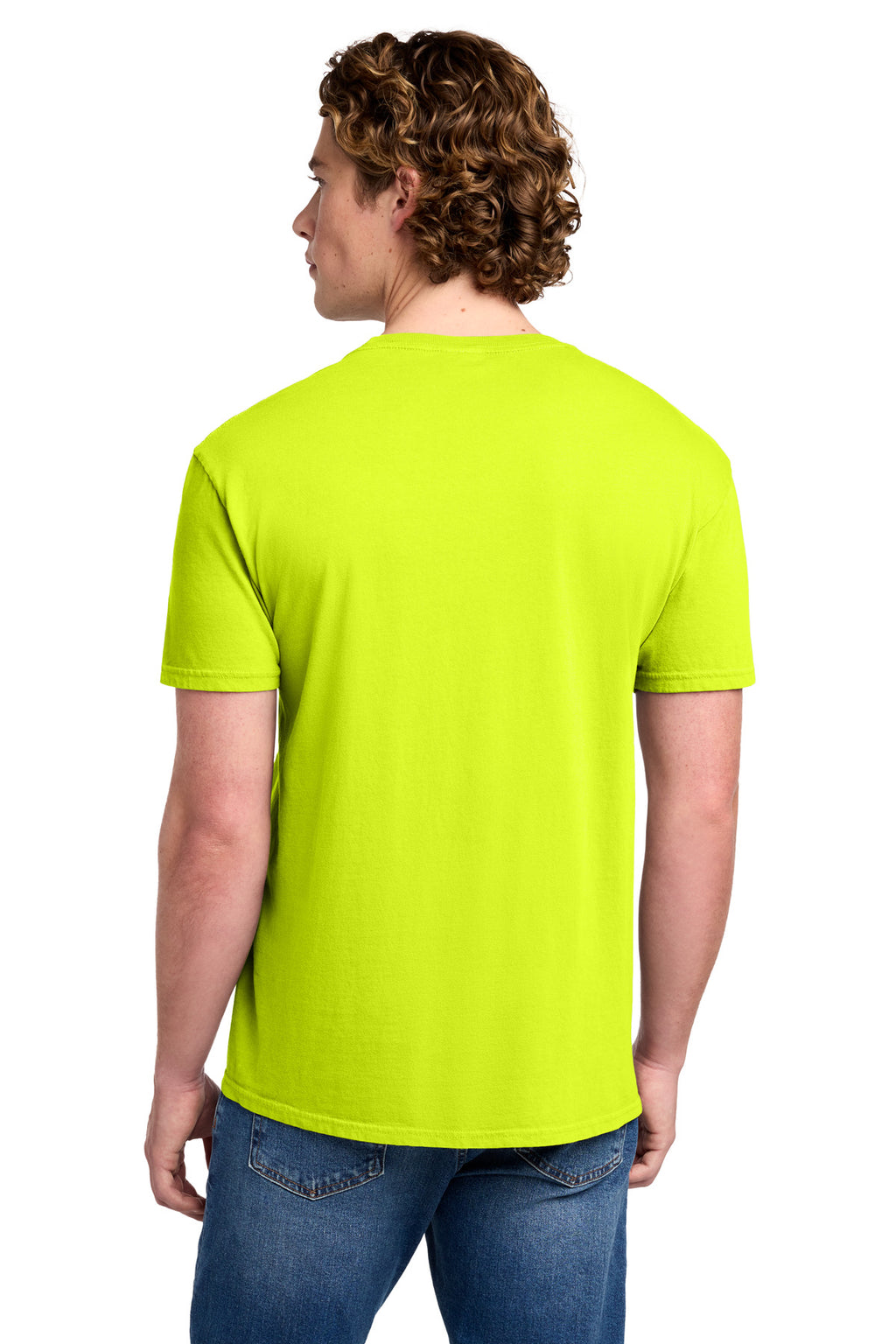 Port & Co Beach Wash Garment-Dyed Tee. PC099 - Neon Yellow - back