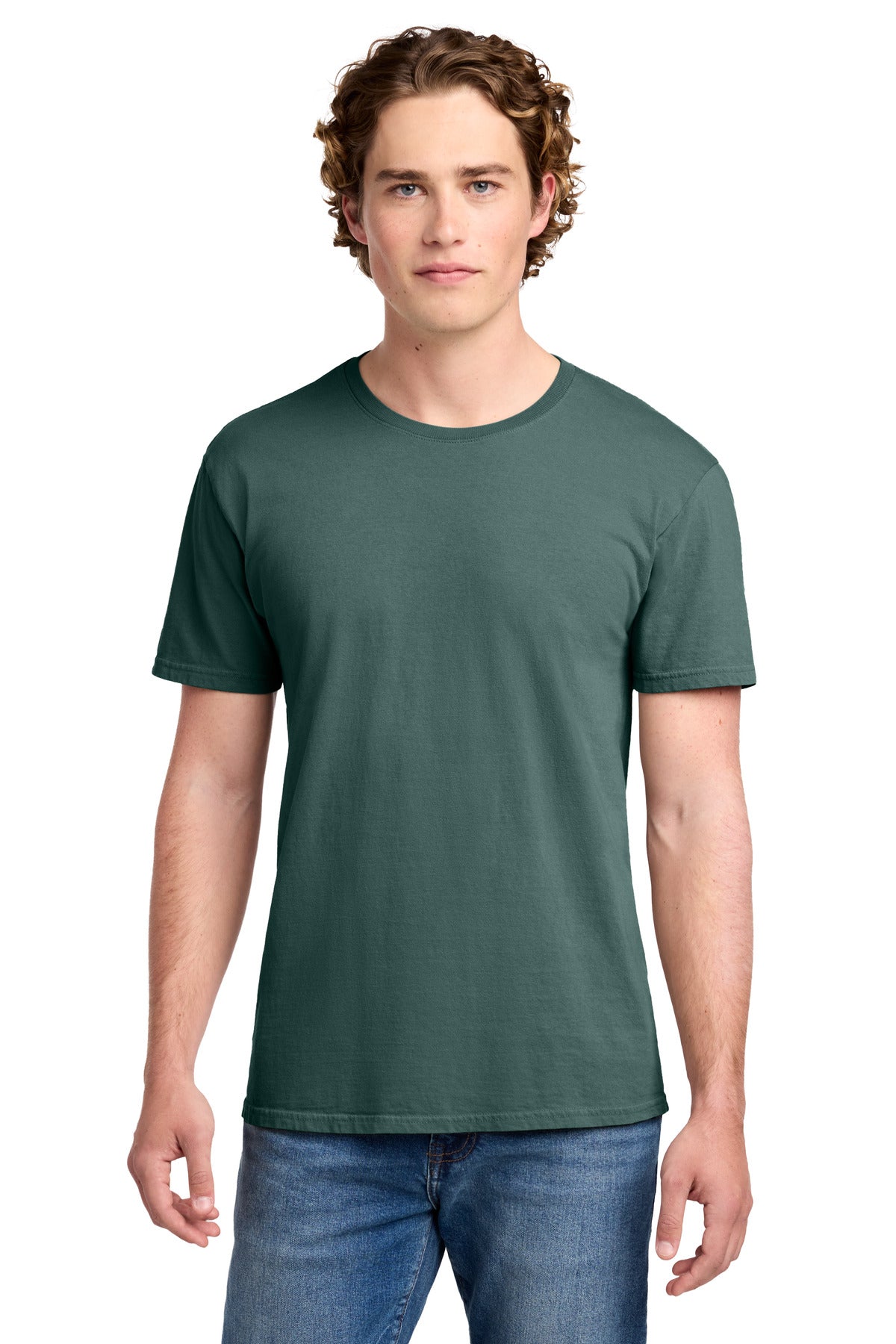 Port & Co Beach Wash Garment-Dyed Tee. PC099 - Nordic Green - front