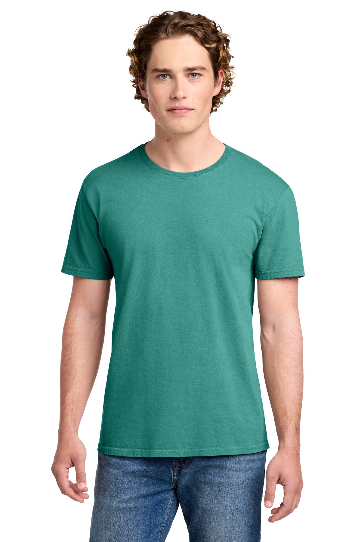 Port & Co Beach Wash Garment-Dyed Tee. PC099 - Peacock - front