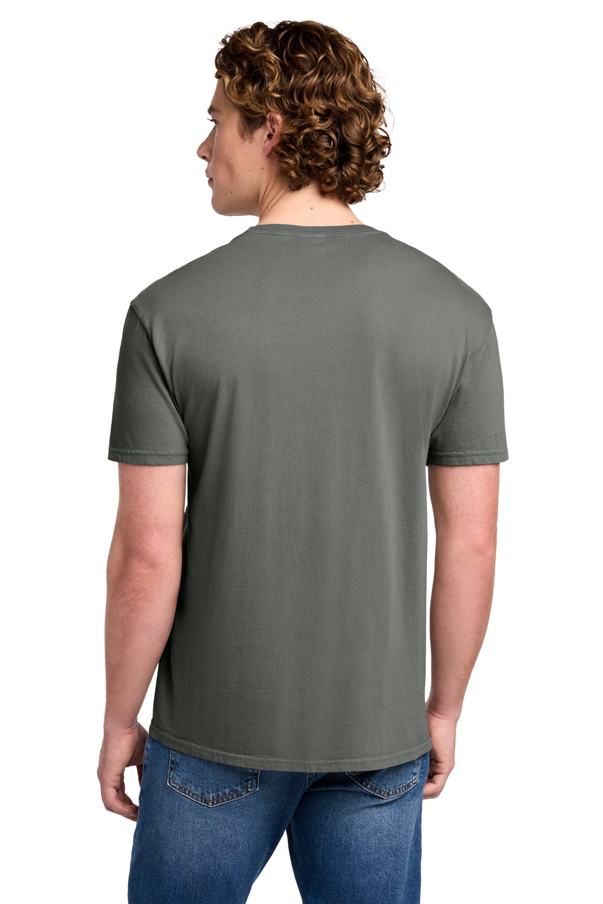 Port & Co Beach Wash Garment-Dyed Tee. PC099 - Pewter - back