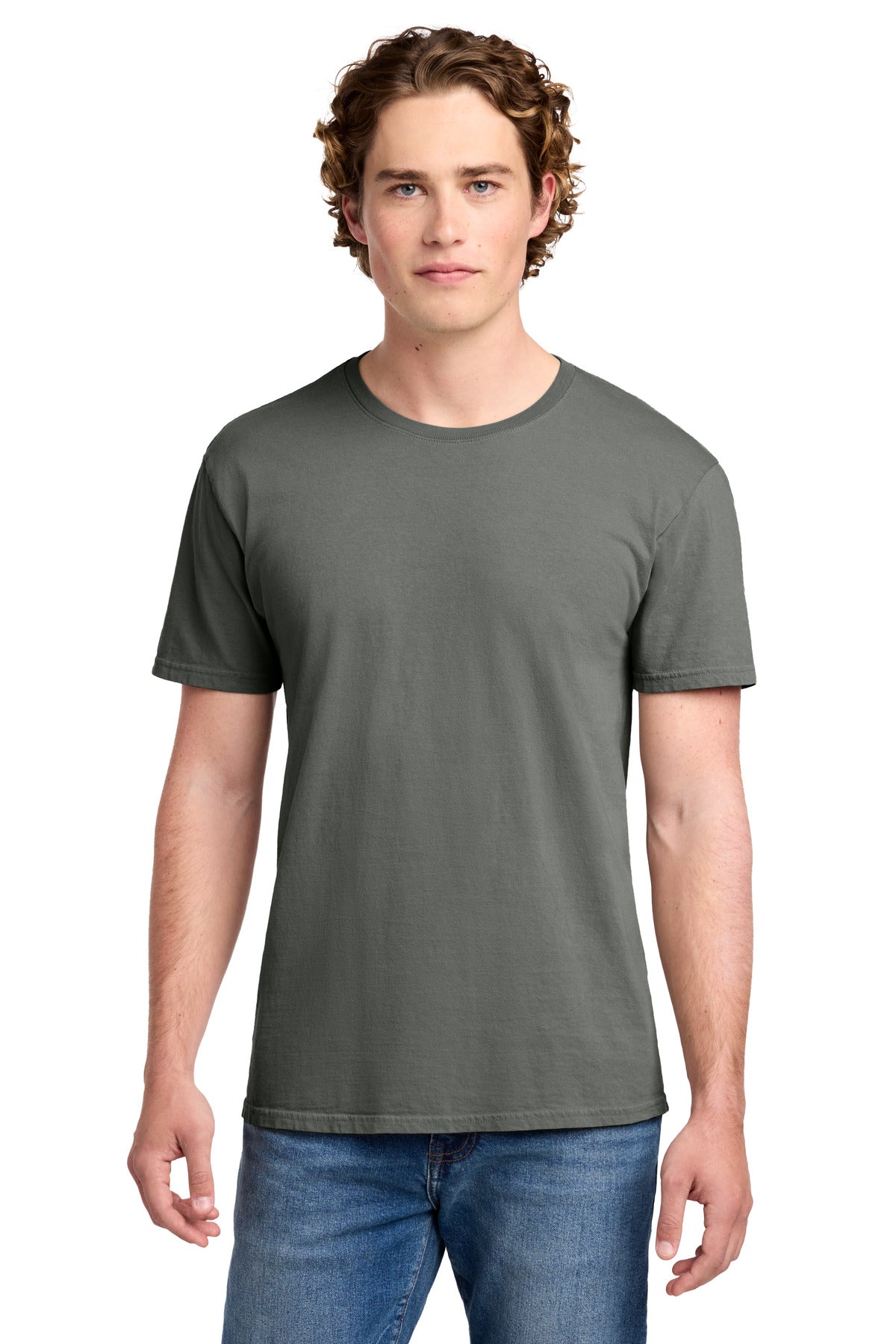 Port & Co Beach Wash Garment-Dyed Tee. PC099 - Pewter - front
