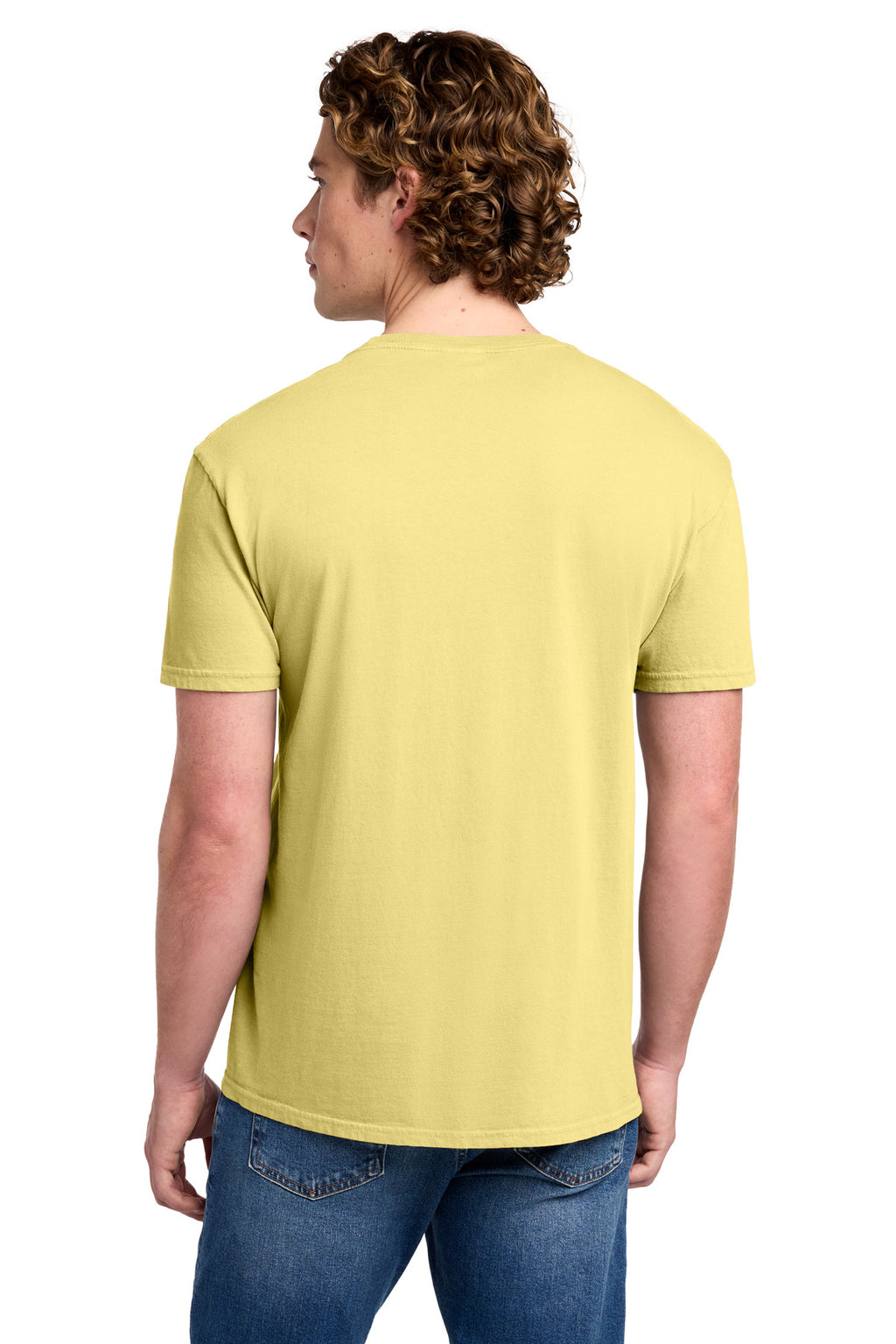 Port & Co Beach Wash Garment-Dyed Tee. PC099 - Popcorn - back