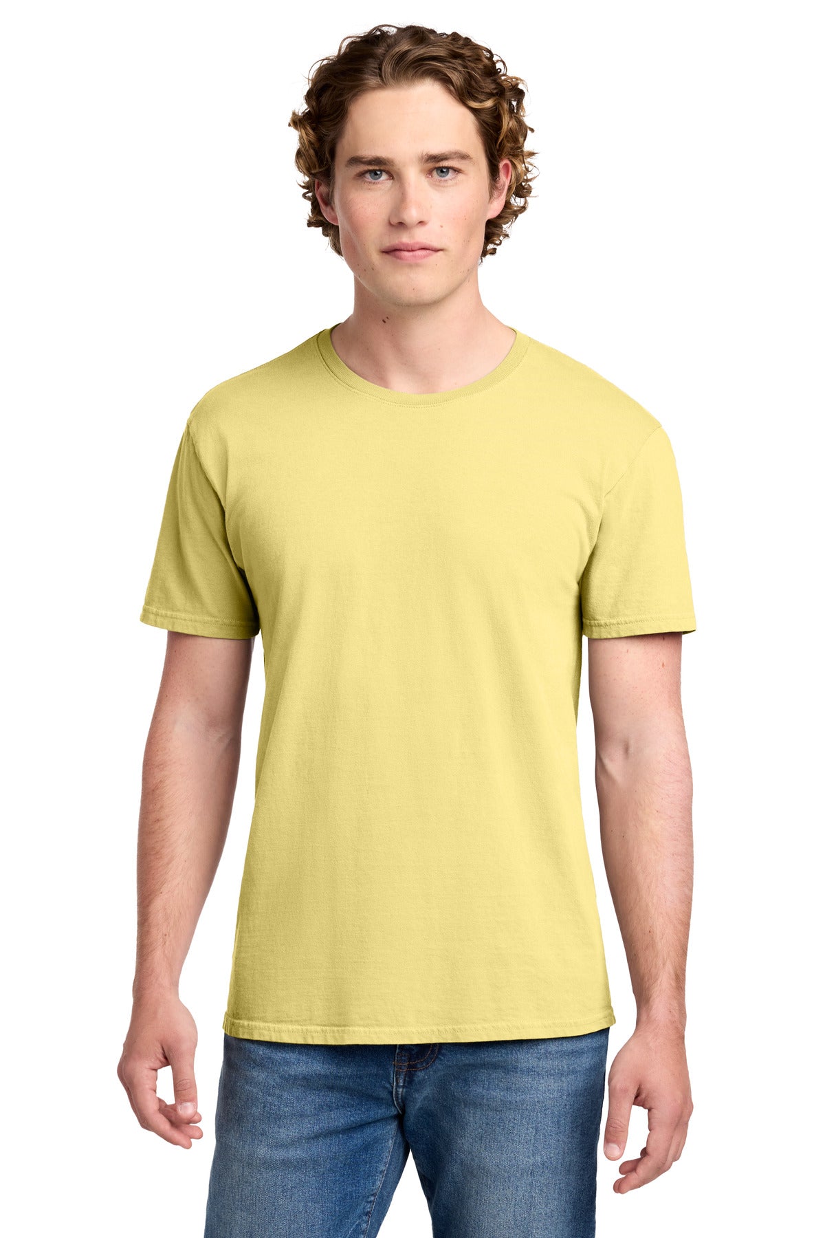 Port & Co Beach Wash Garment-Dyed Tee. PC099 - Popcorn - front