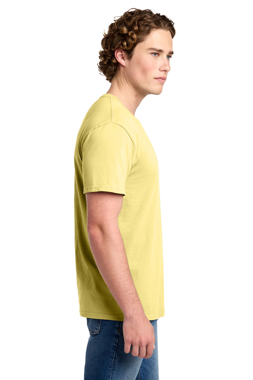 Port & Co Beach Wash Garment-Dyed Tee. PC099 - Popcorn - side